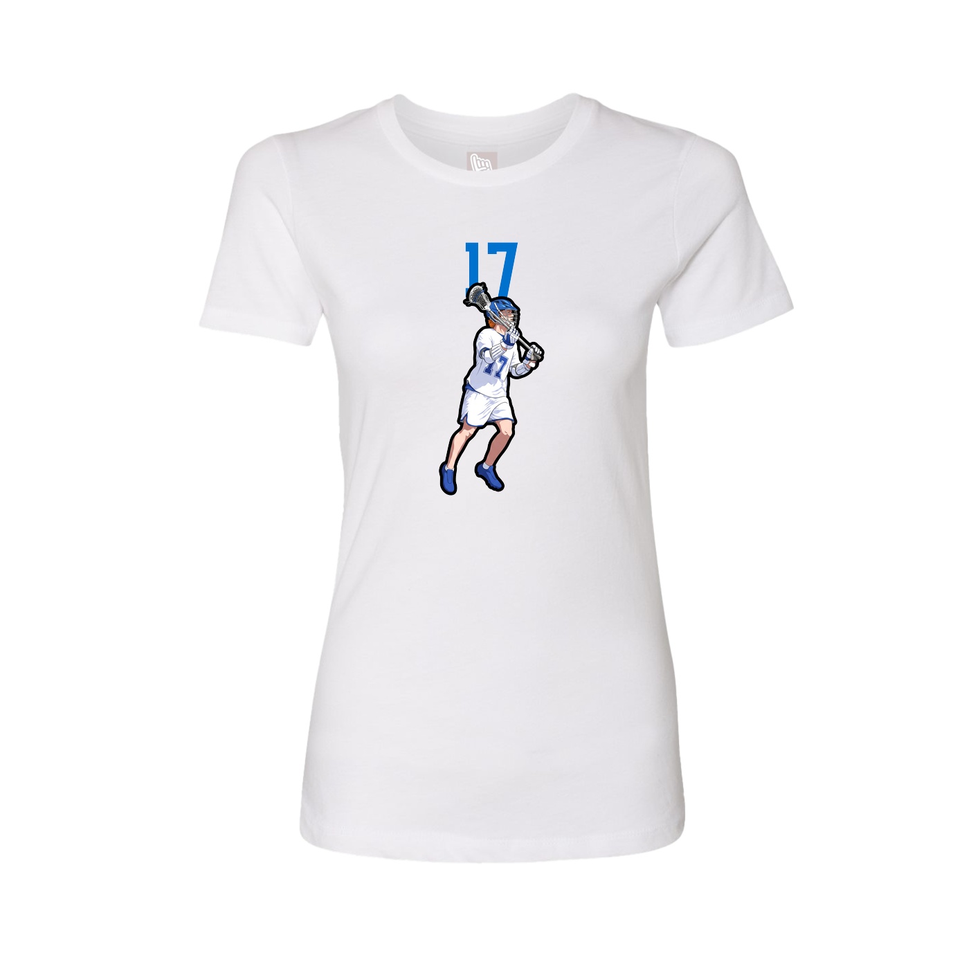 Fitted Women's Tee — Number Top in White