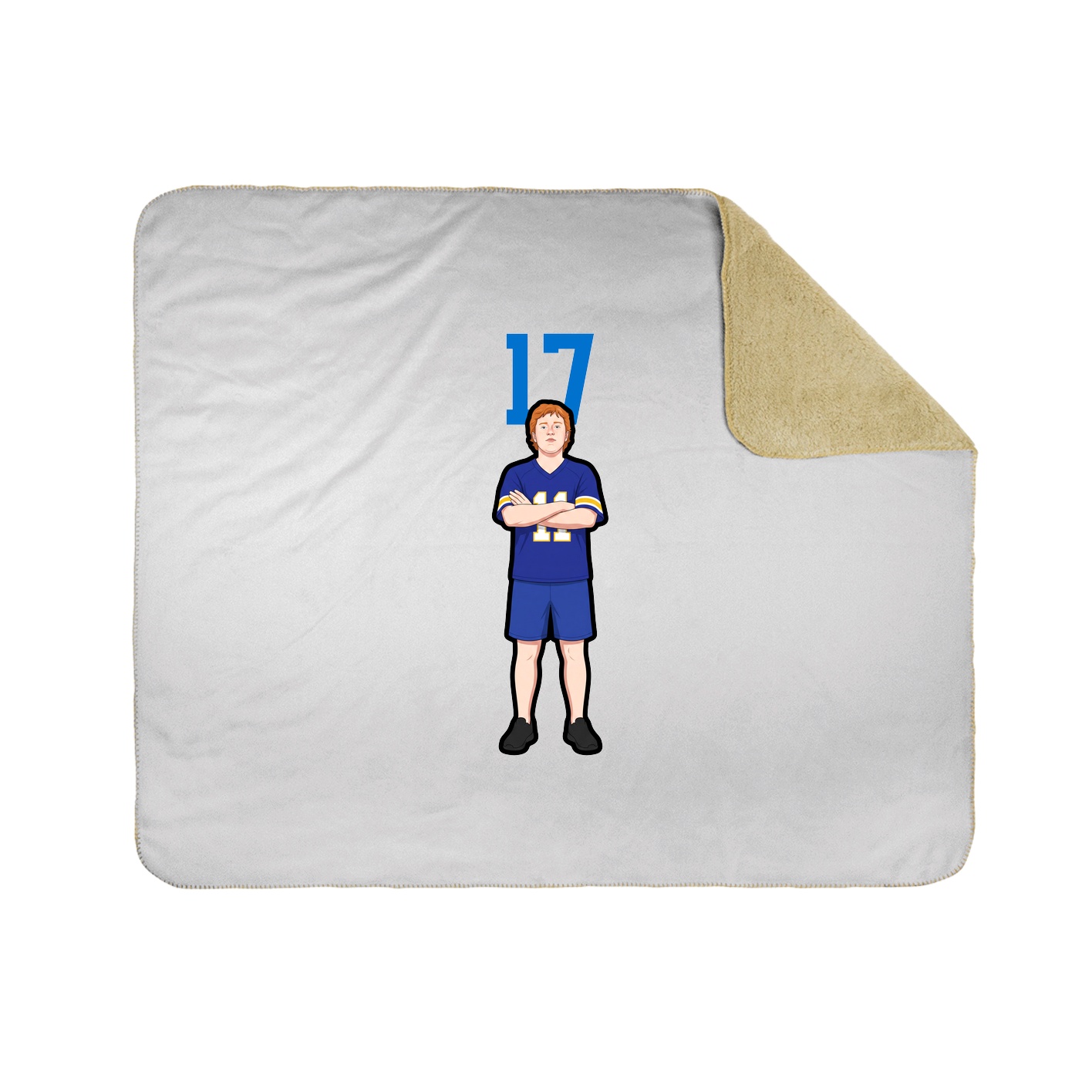 Throw Blanket — Number Top in White
