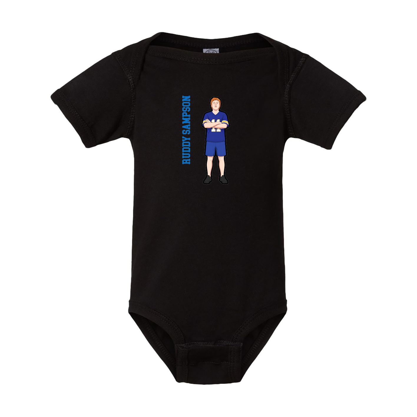 Baby Onesie — Name Vertical in Black