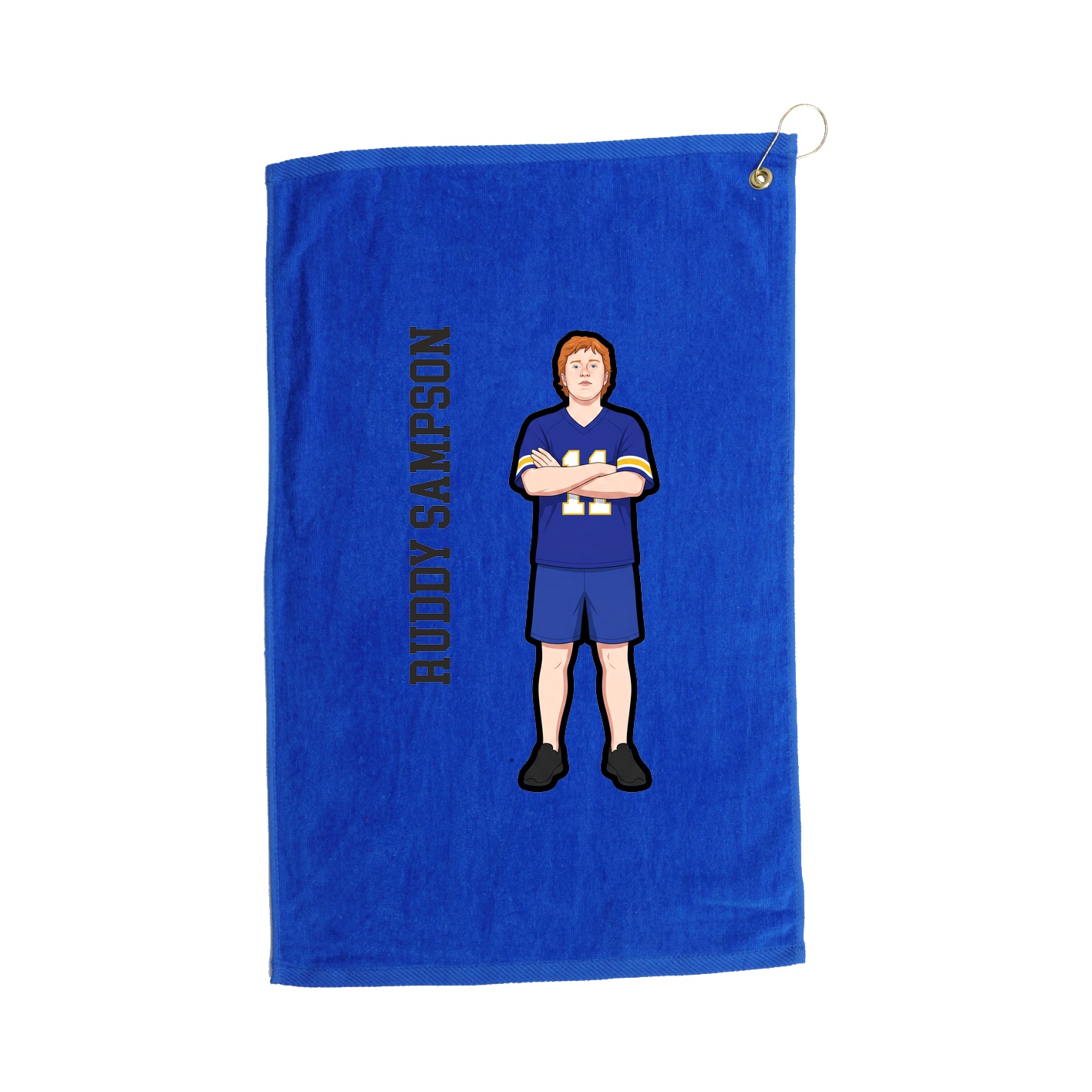 Golf Towel — Name Vertical in Royal
