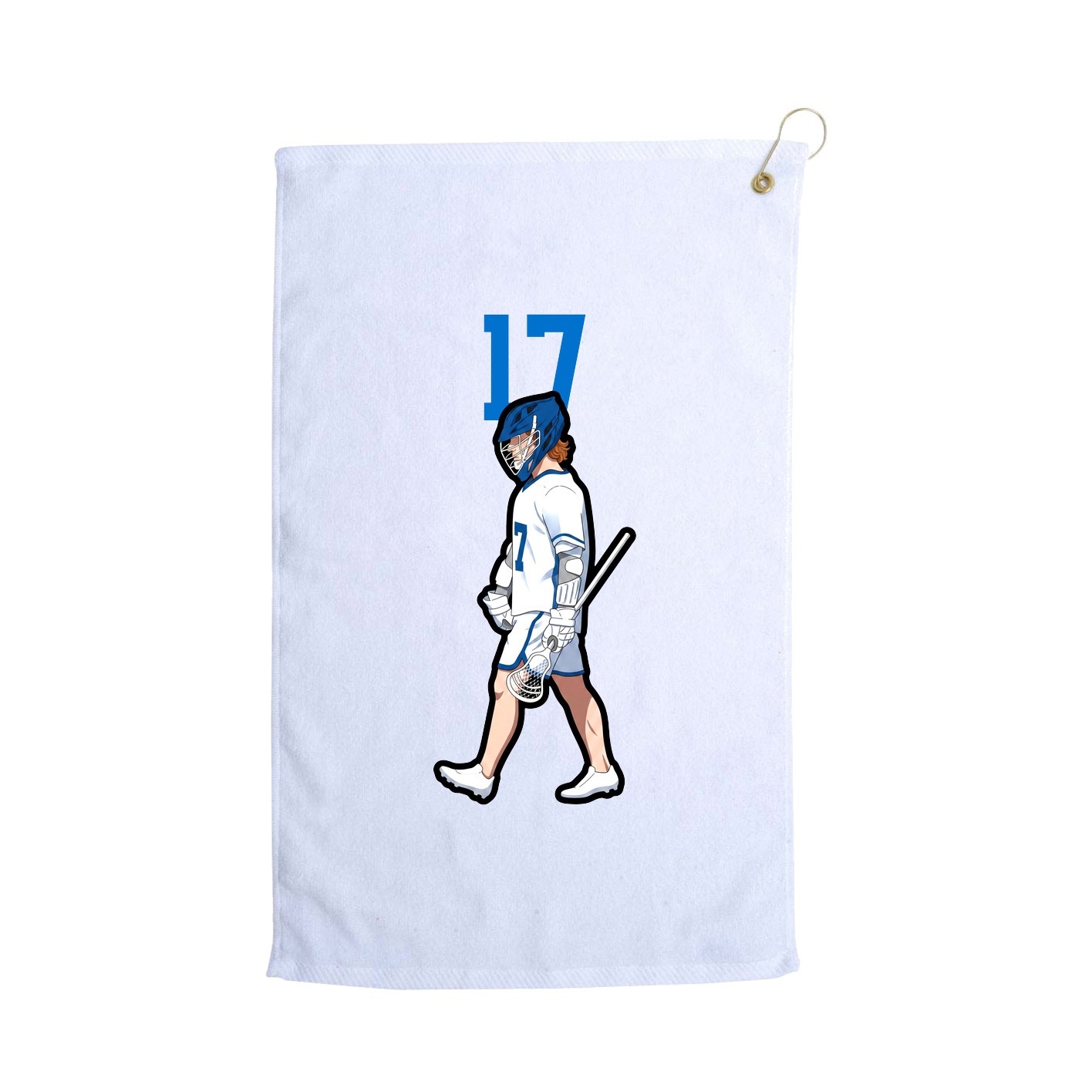 Golf Towel — Number Top in White