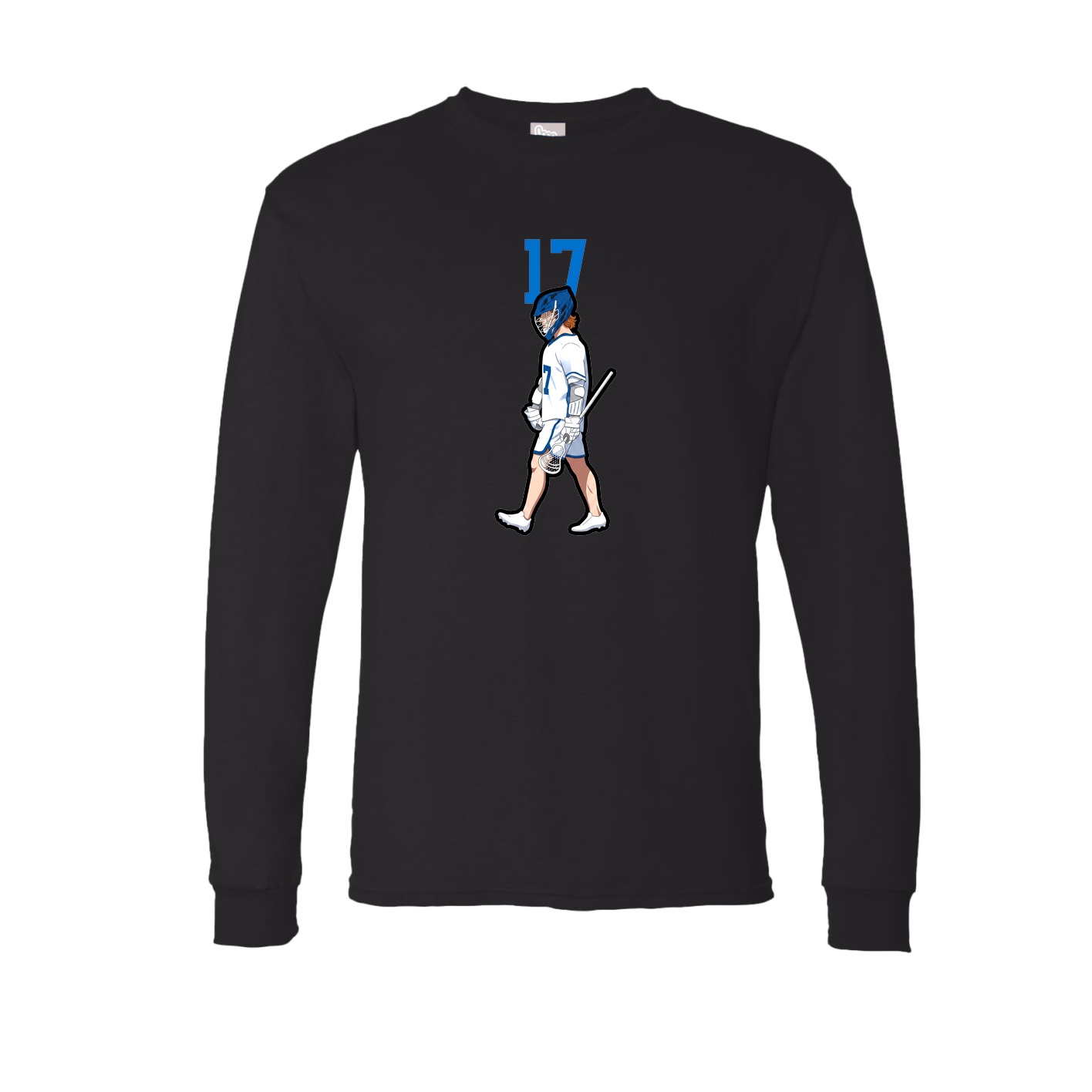 Long Sleeve Tee — Number Top in Black