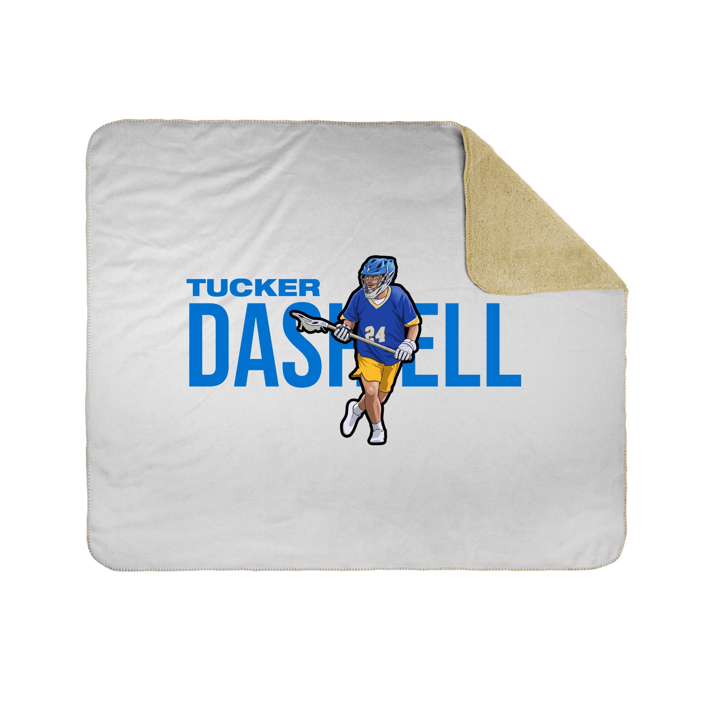 Throw Blanket — Player Name in White