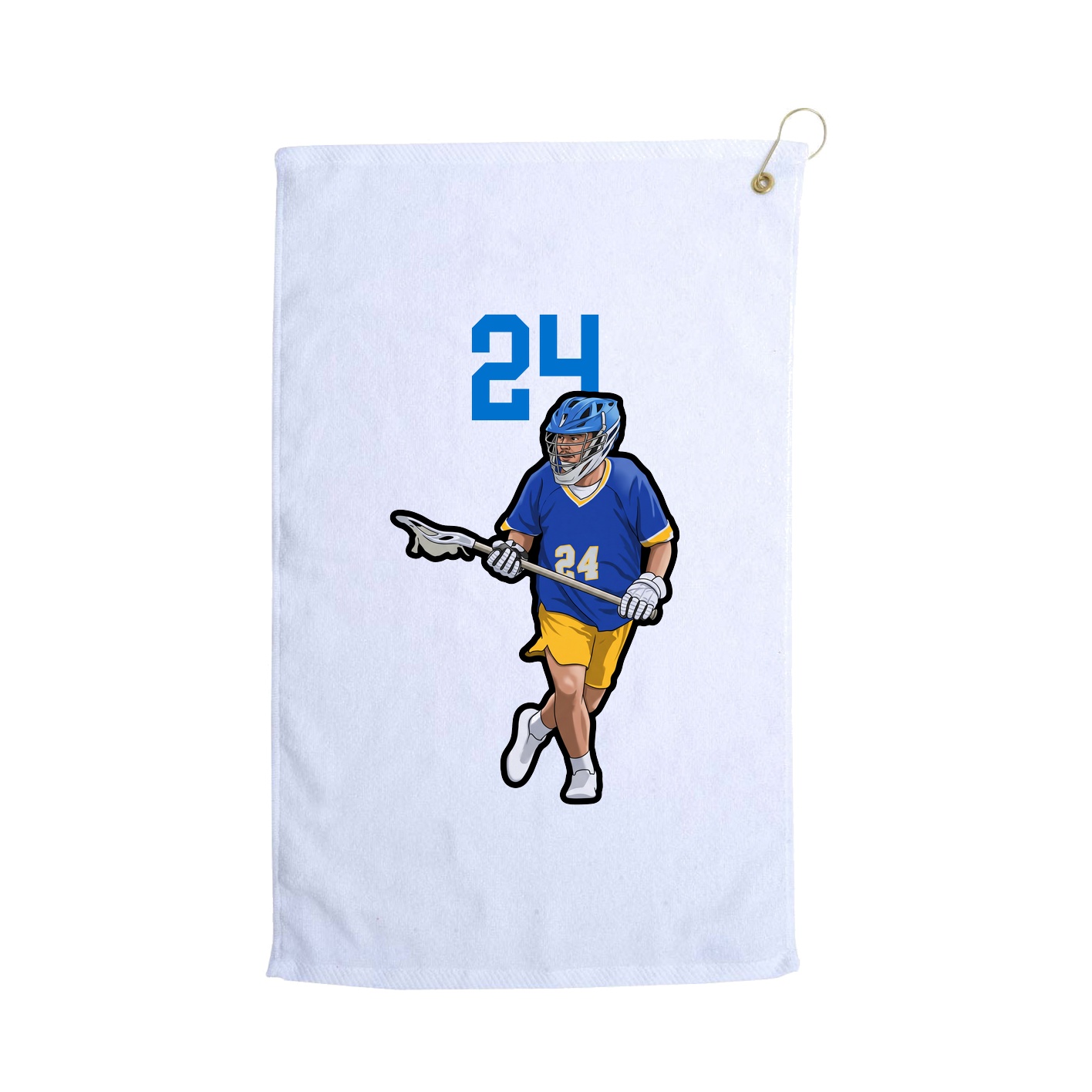 Golf Towel — Number Top in White