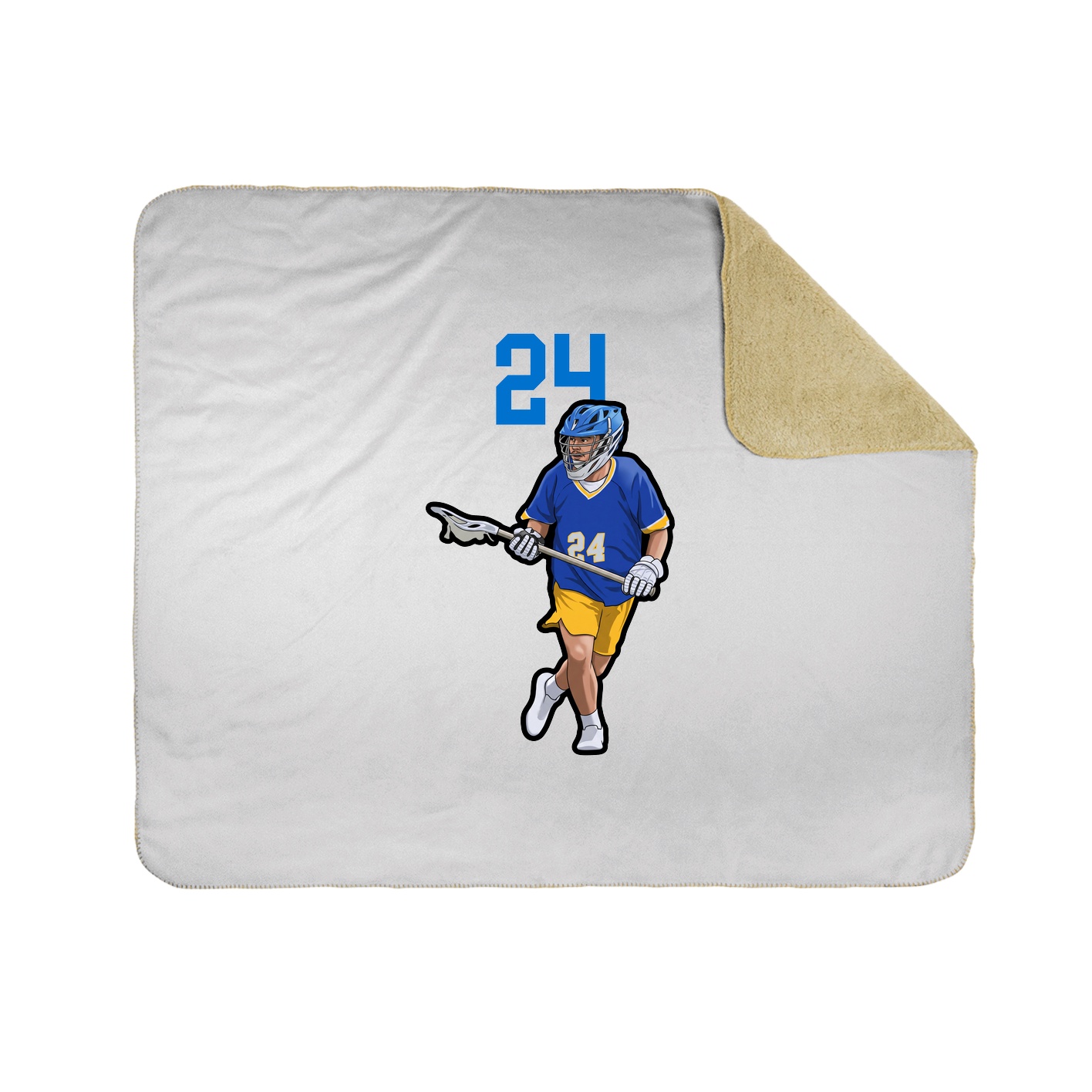 Throw Blanket — Number Top in White