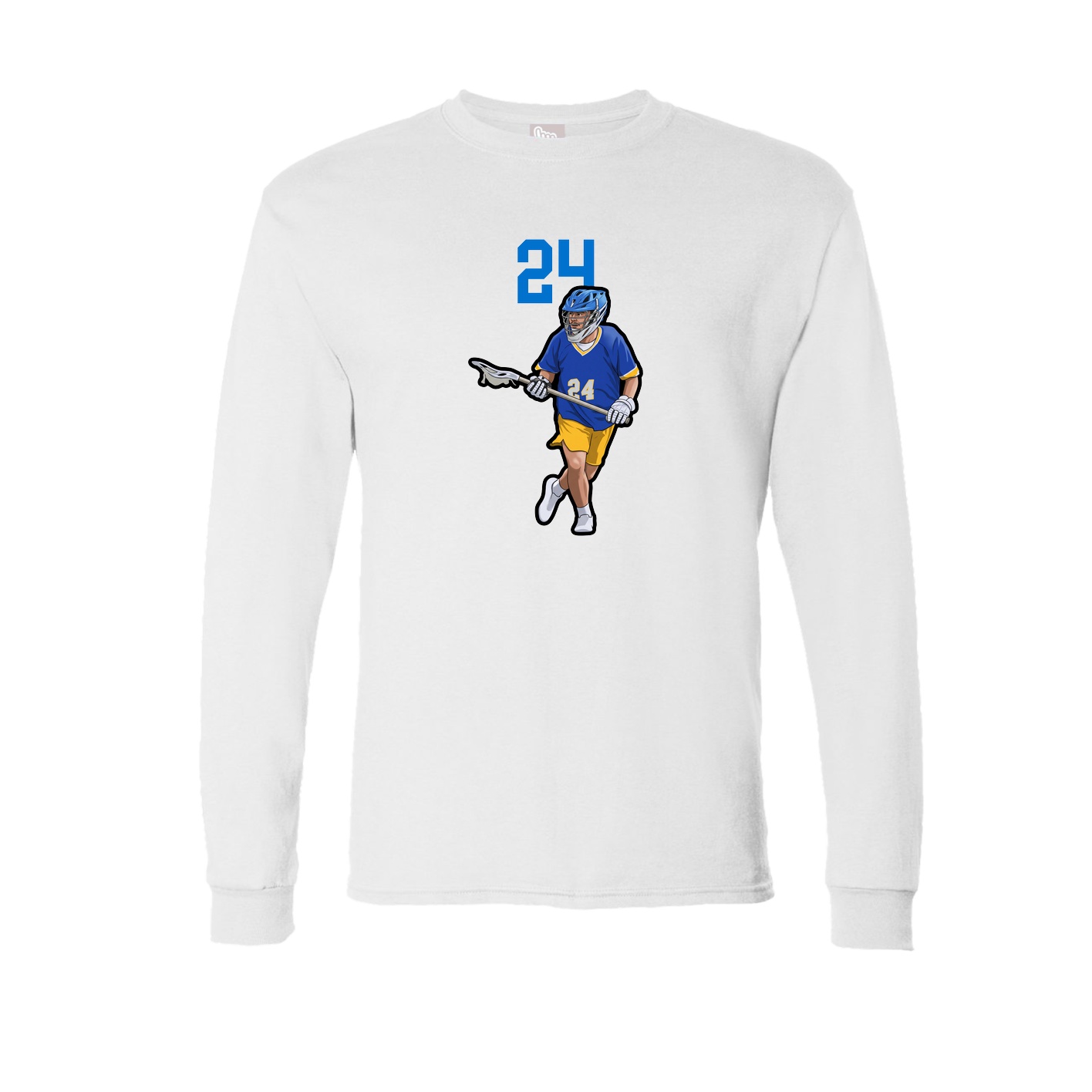 Long Sleeve Tee — Number Top in White