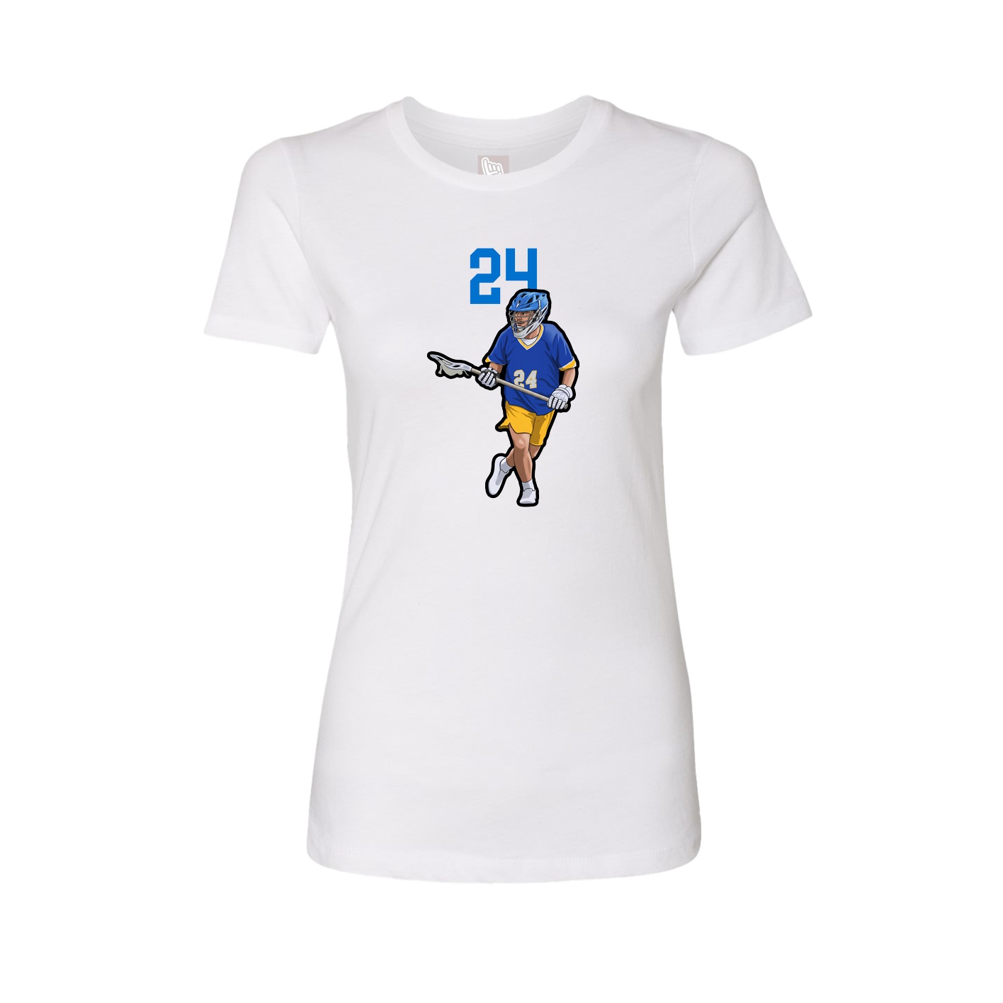 Fitted Women's Tee — Number Top in White