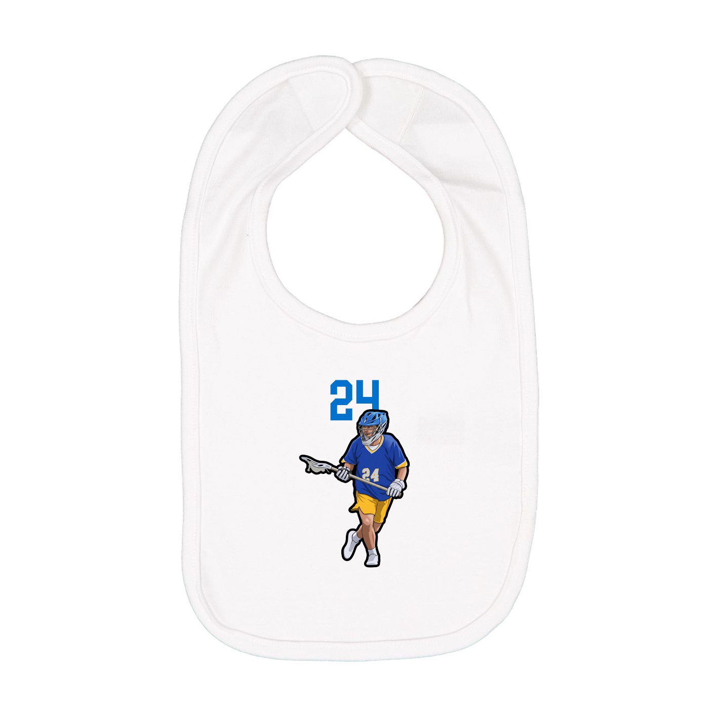 Infant Bib — Number Top in White