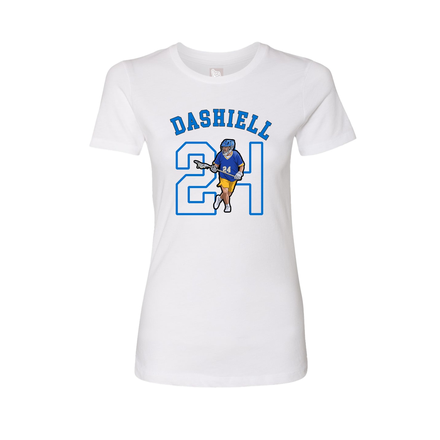 Fitted Women's Tee — Shirsey Arch in White