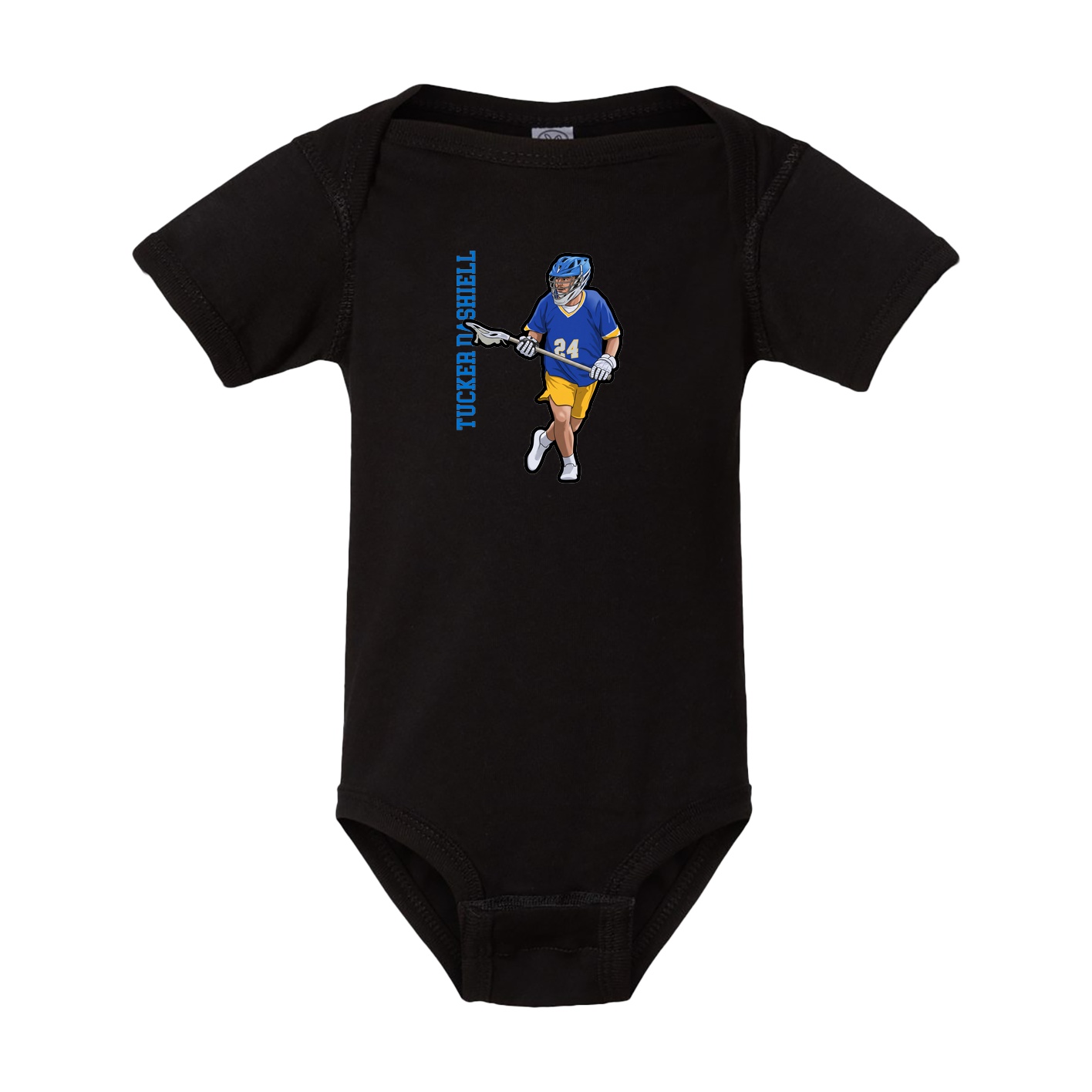 Baby Onesie — Name Vertical in Black