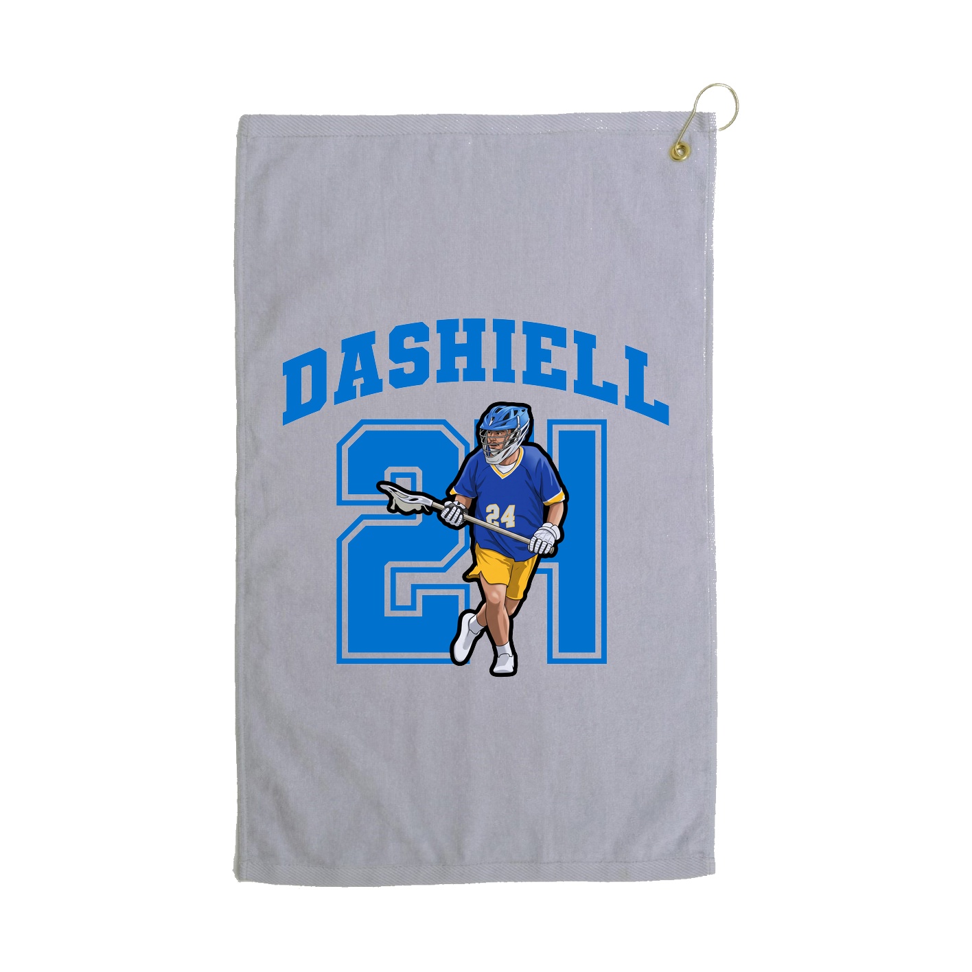 Golf Towel — Number in Grey