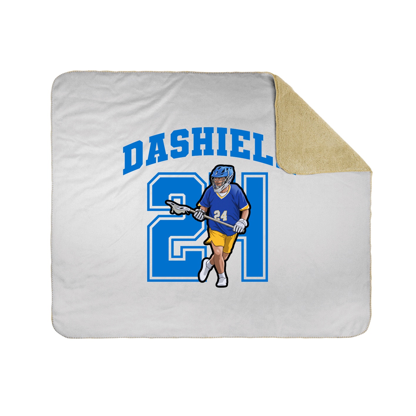 Throw Blanket — Number in White