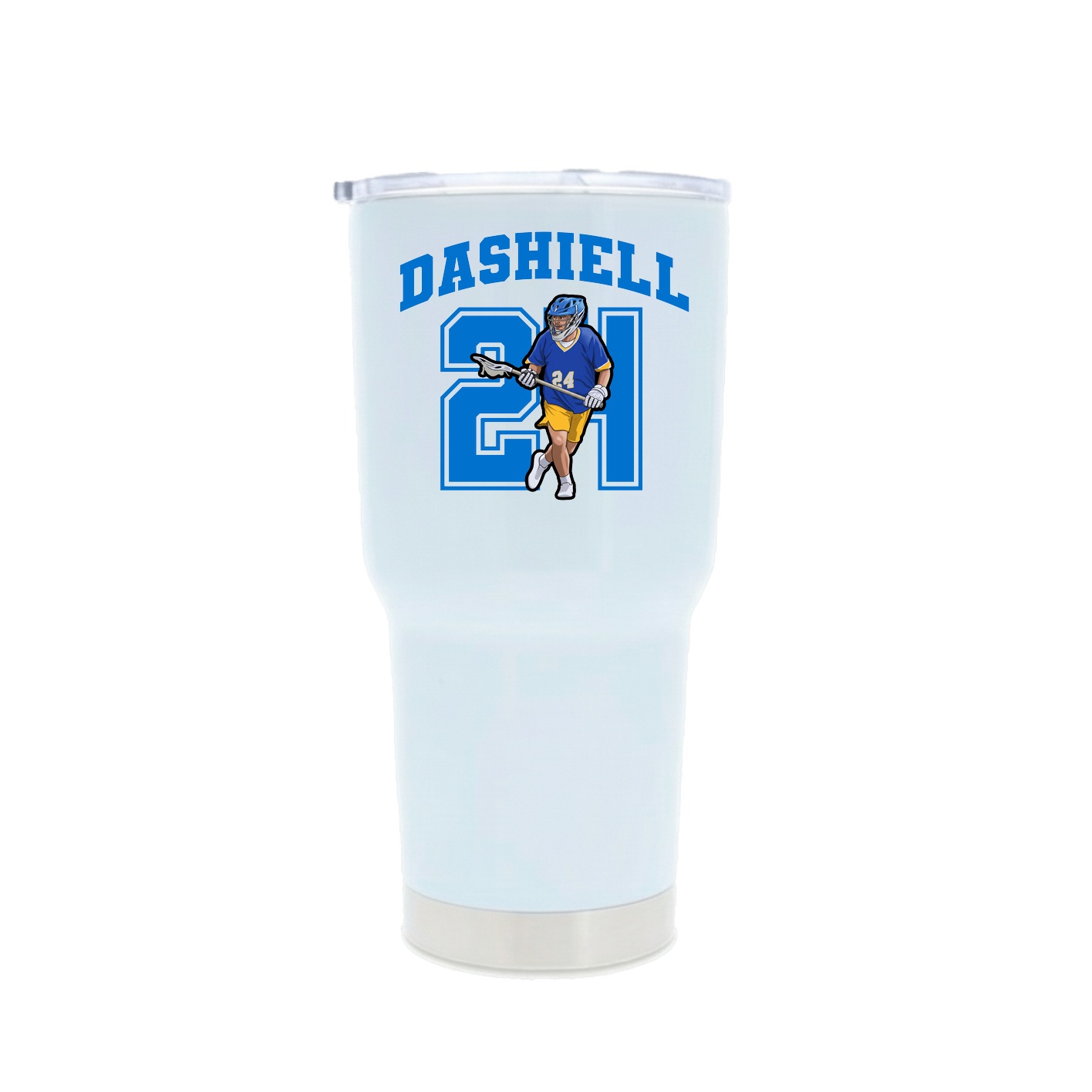 30oz Stainless Steel Tumbler — Number in White