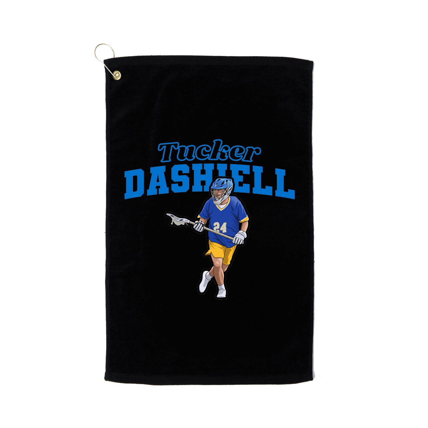 Golf Towel — Name Arch in Black