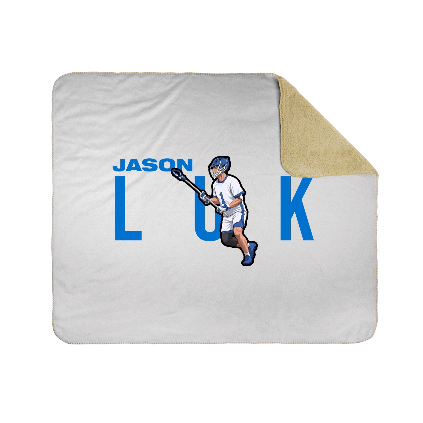 Throw Blanket — Player Name in White