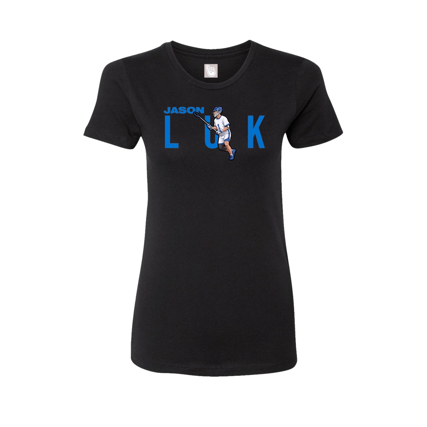 Fitted Women's Tee — Player Name in Black