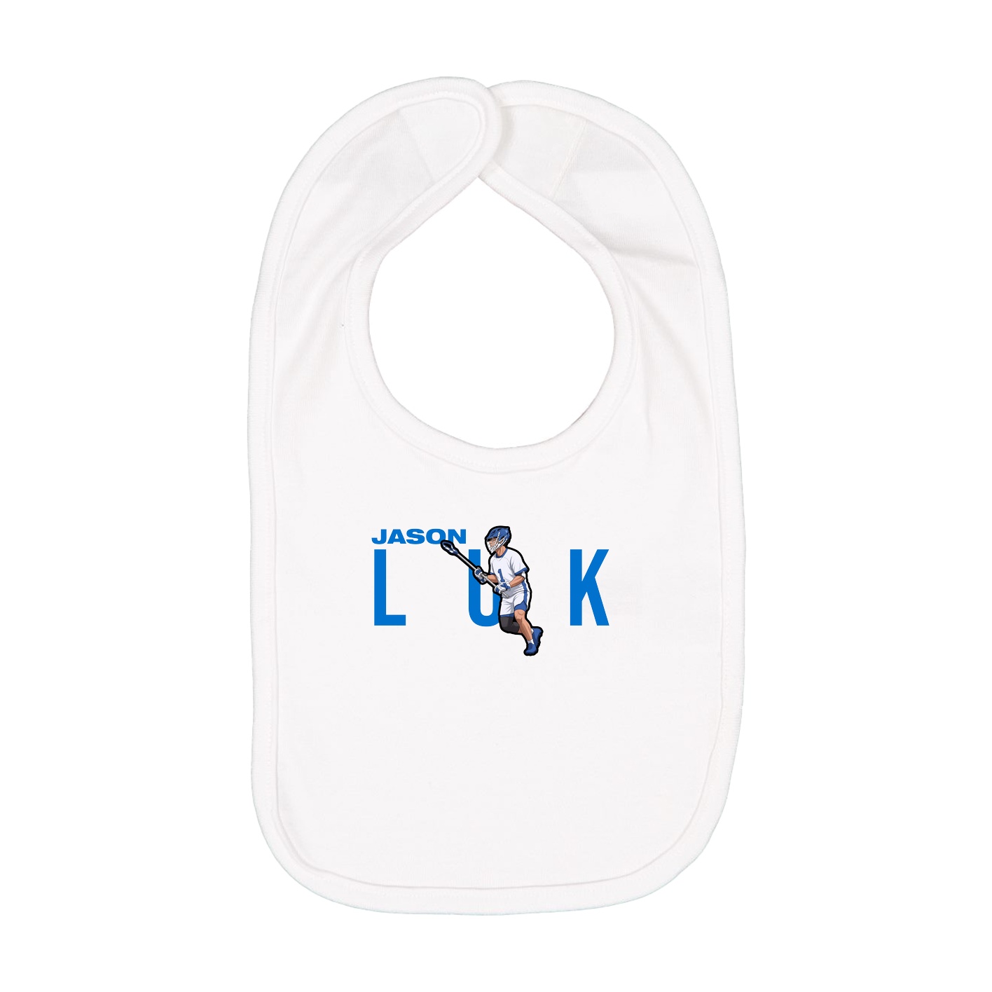 Infant Bib — Player Name in White