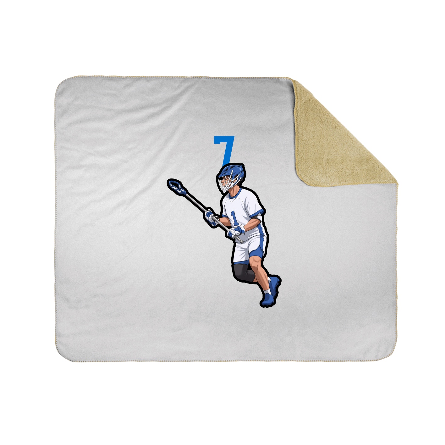 Throw Blanket — Number Top in White