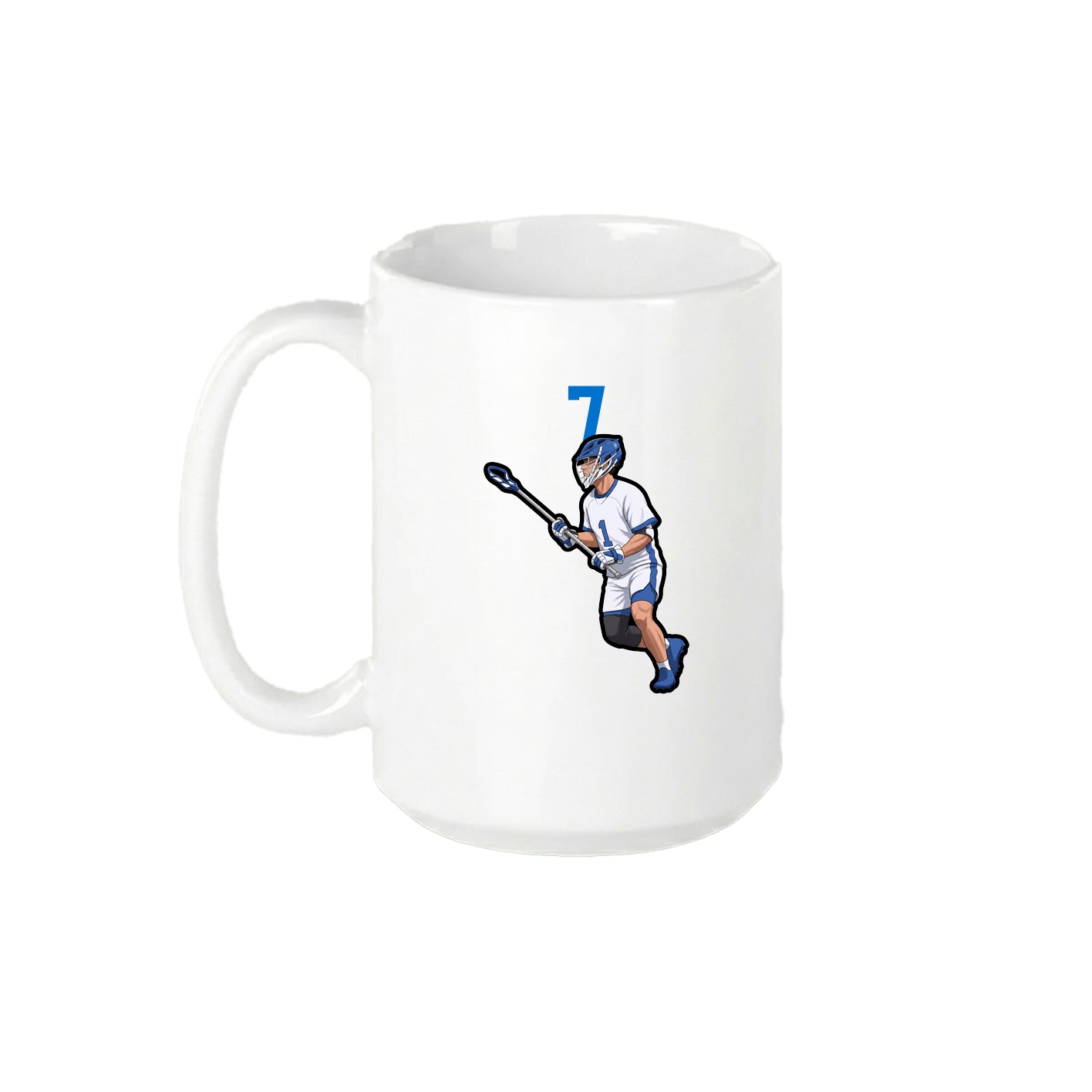 15oz Coffee Mug — Number Top in White