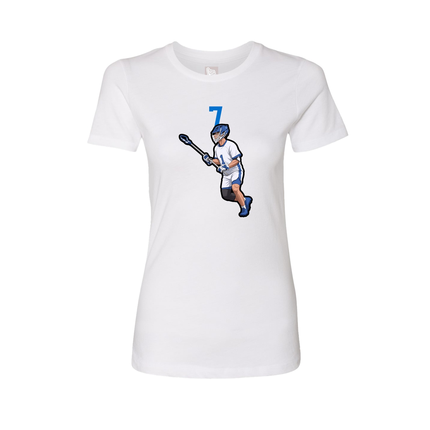 Fitted Women's Tee — Number Top in White