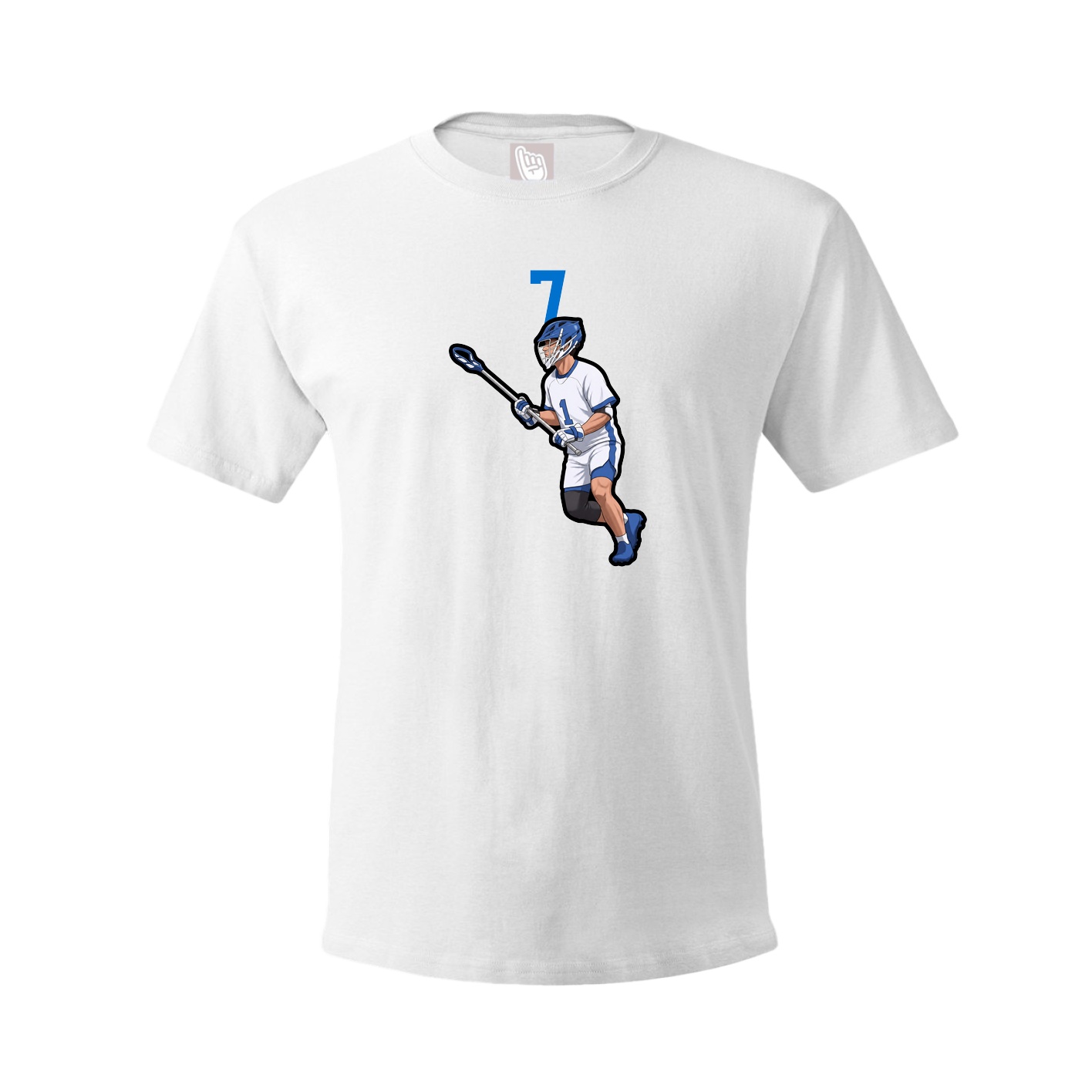 Youth Tee — Number Top in White