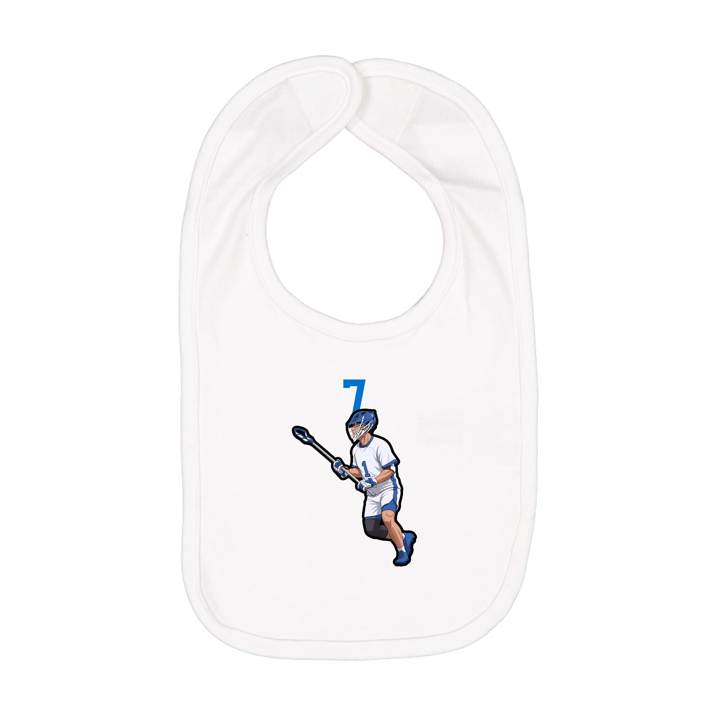 Infant Bib — Number Top in White