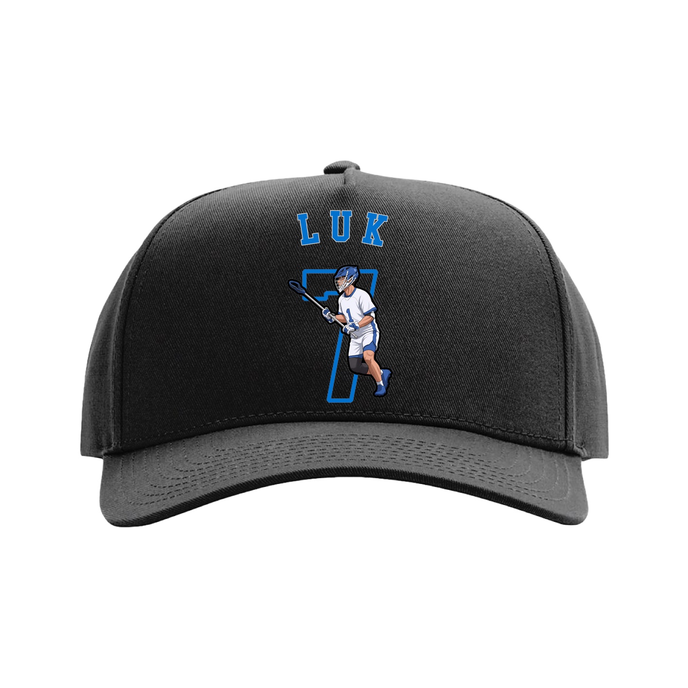 Full Fabric Five-Panel Champ Cap — Shirsey Arch in Black