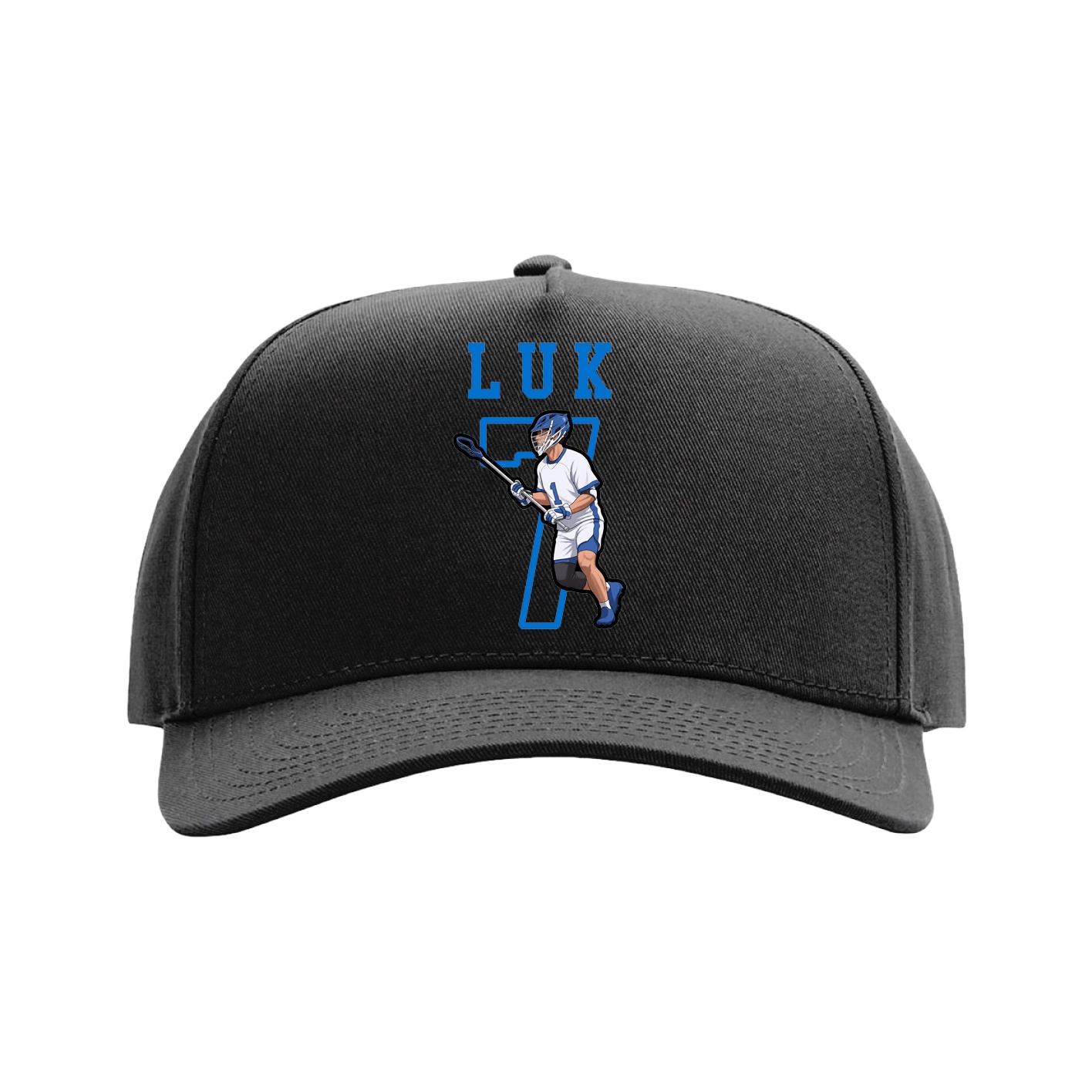 Full Fabric Five-Panel Champ Cap — Shirsey in Black