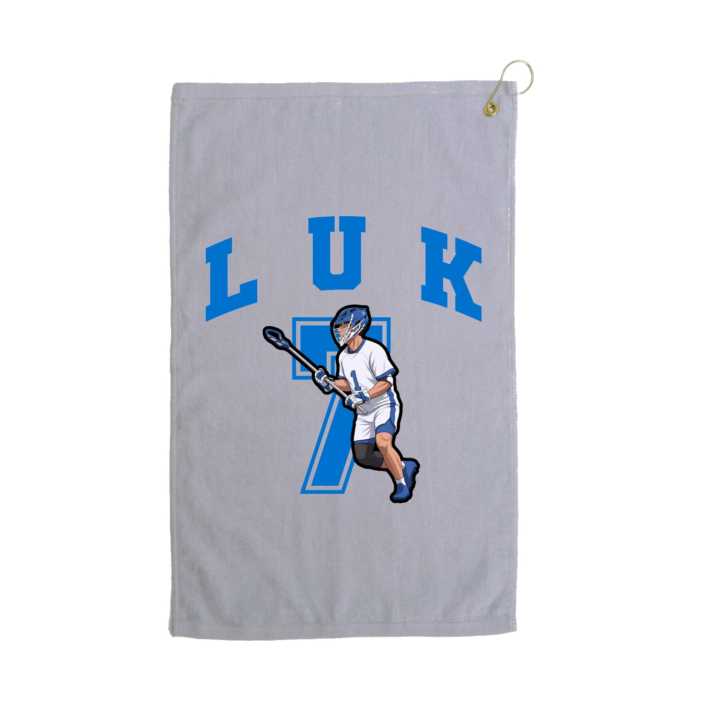 Golf Towel — Number in Grey