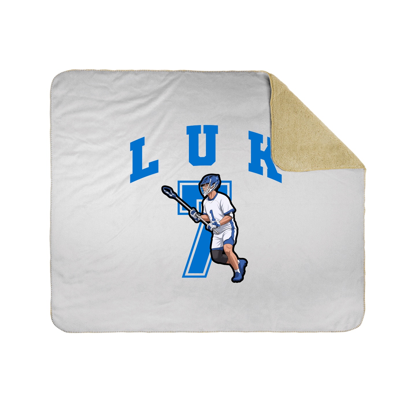 Throw Blanket — Number in White