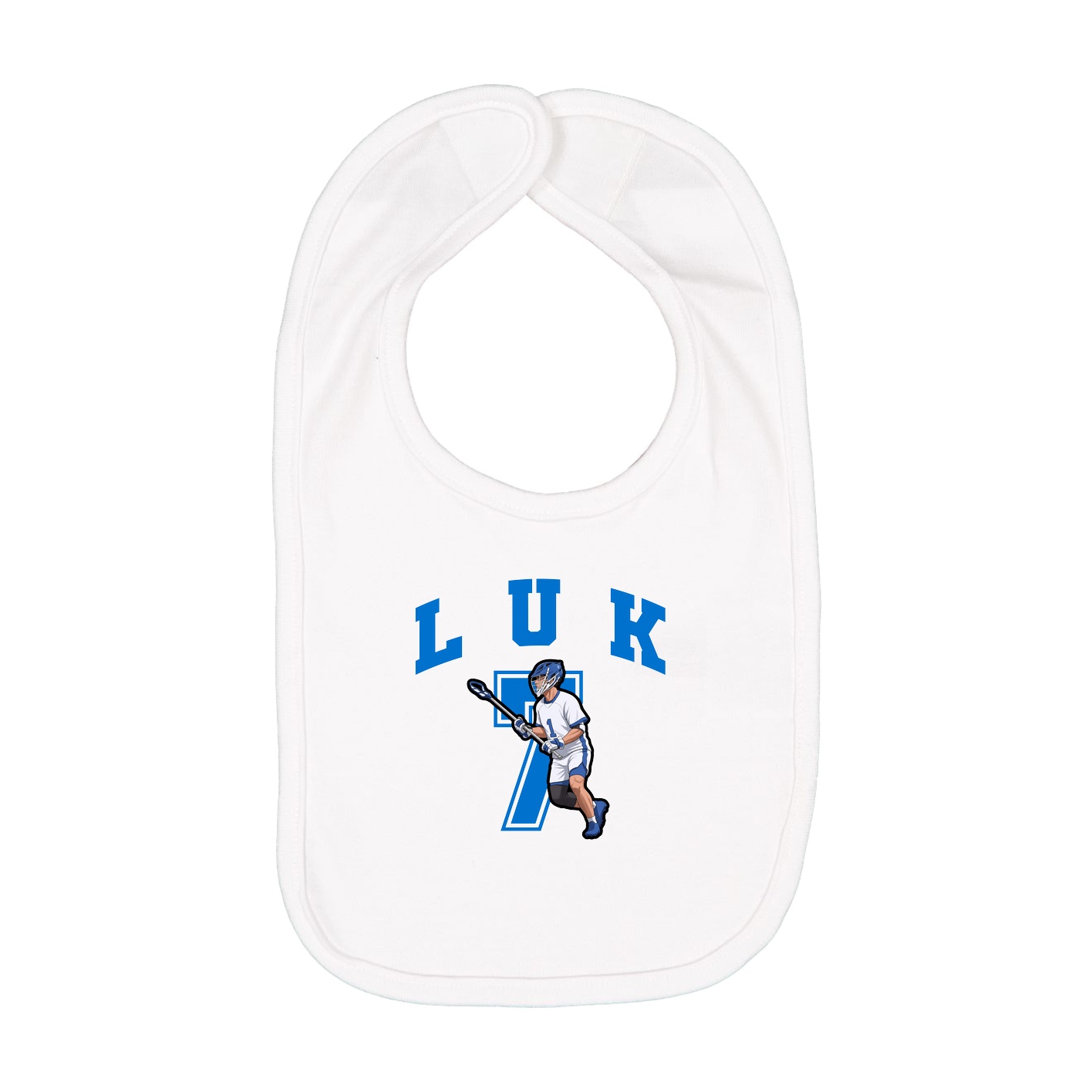Infant Bib — Number in White
