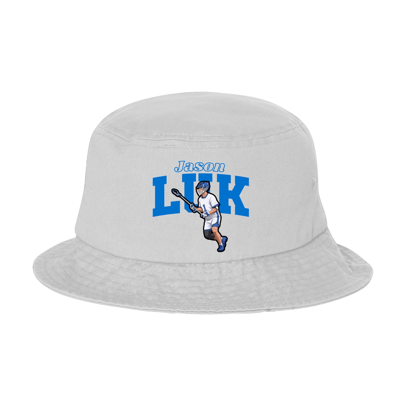 Bucket Cap — Name Arch in White