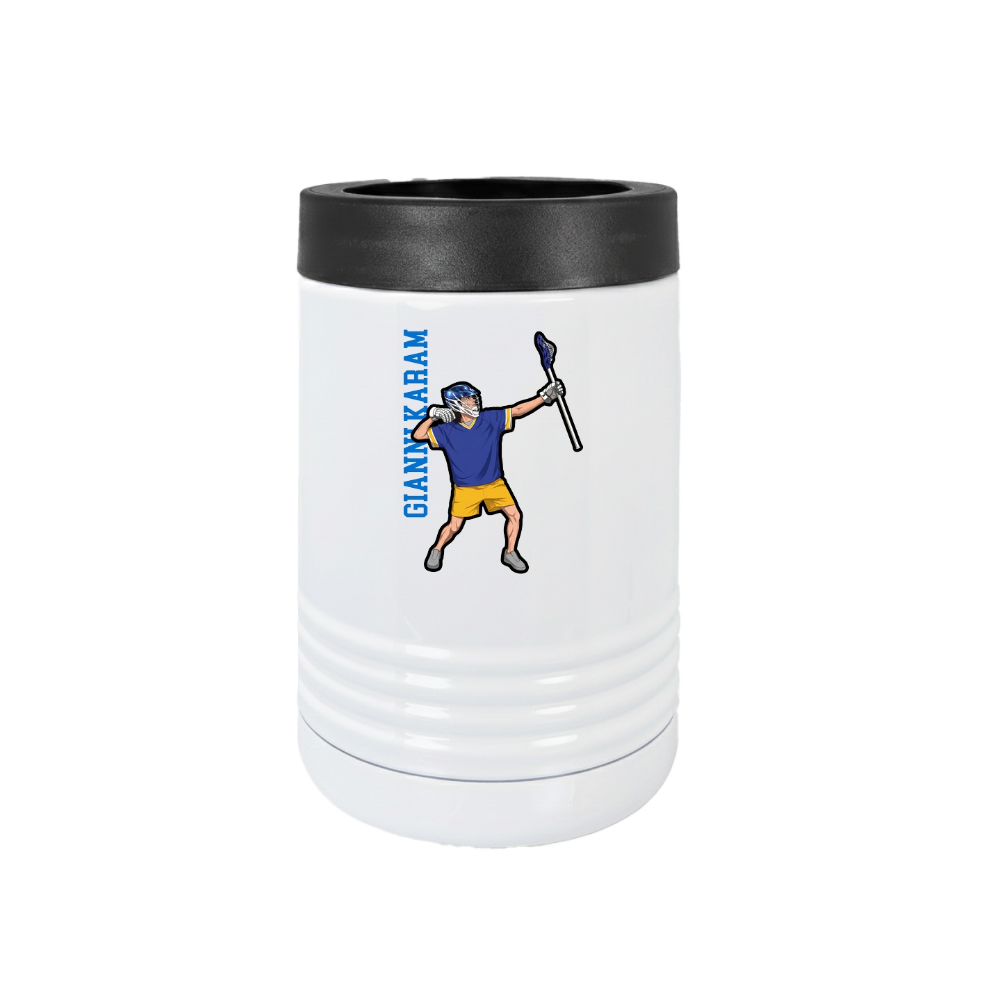 Beverage Holder — Name Vertical in White