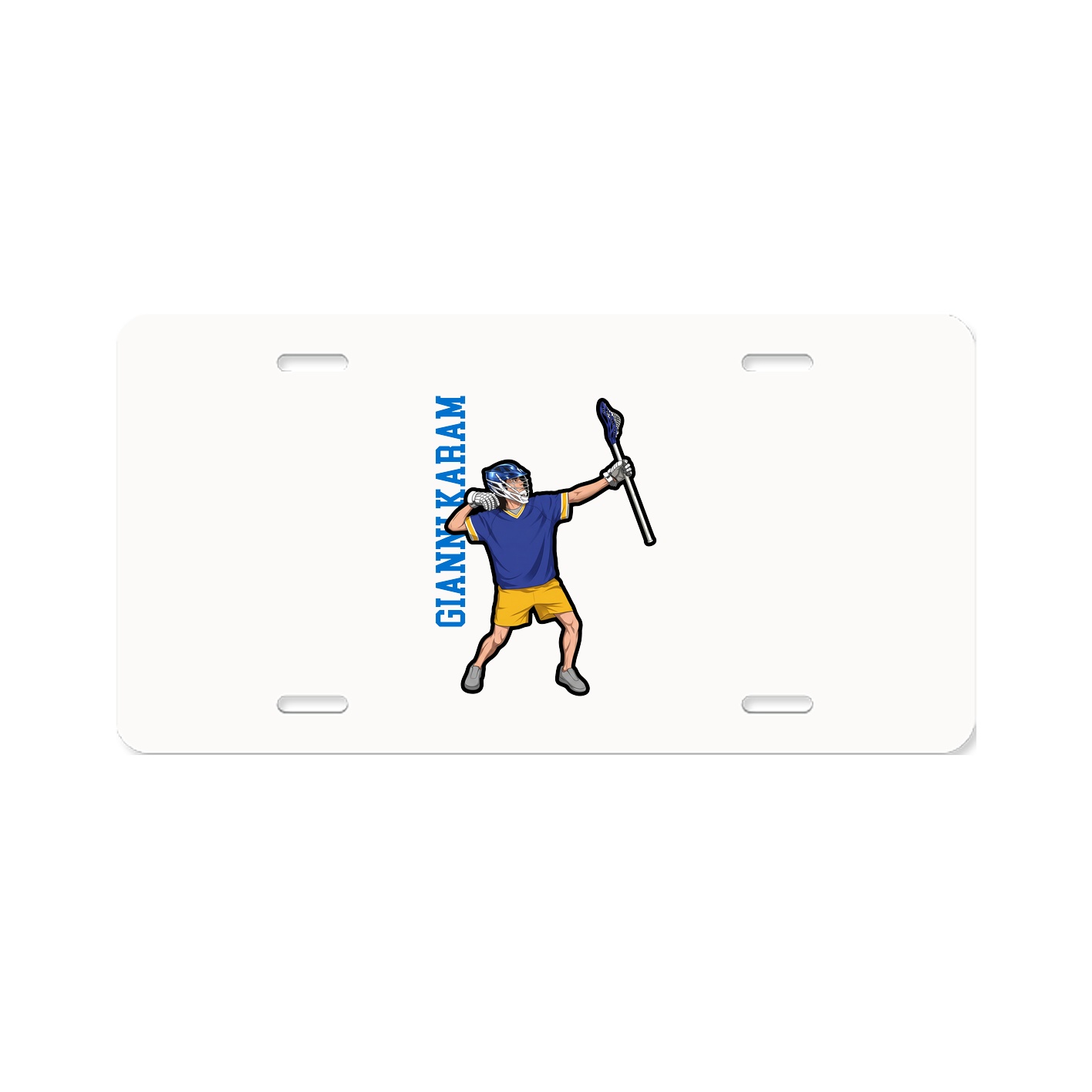 License Plate — Name Vertical in Classic