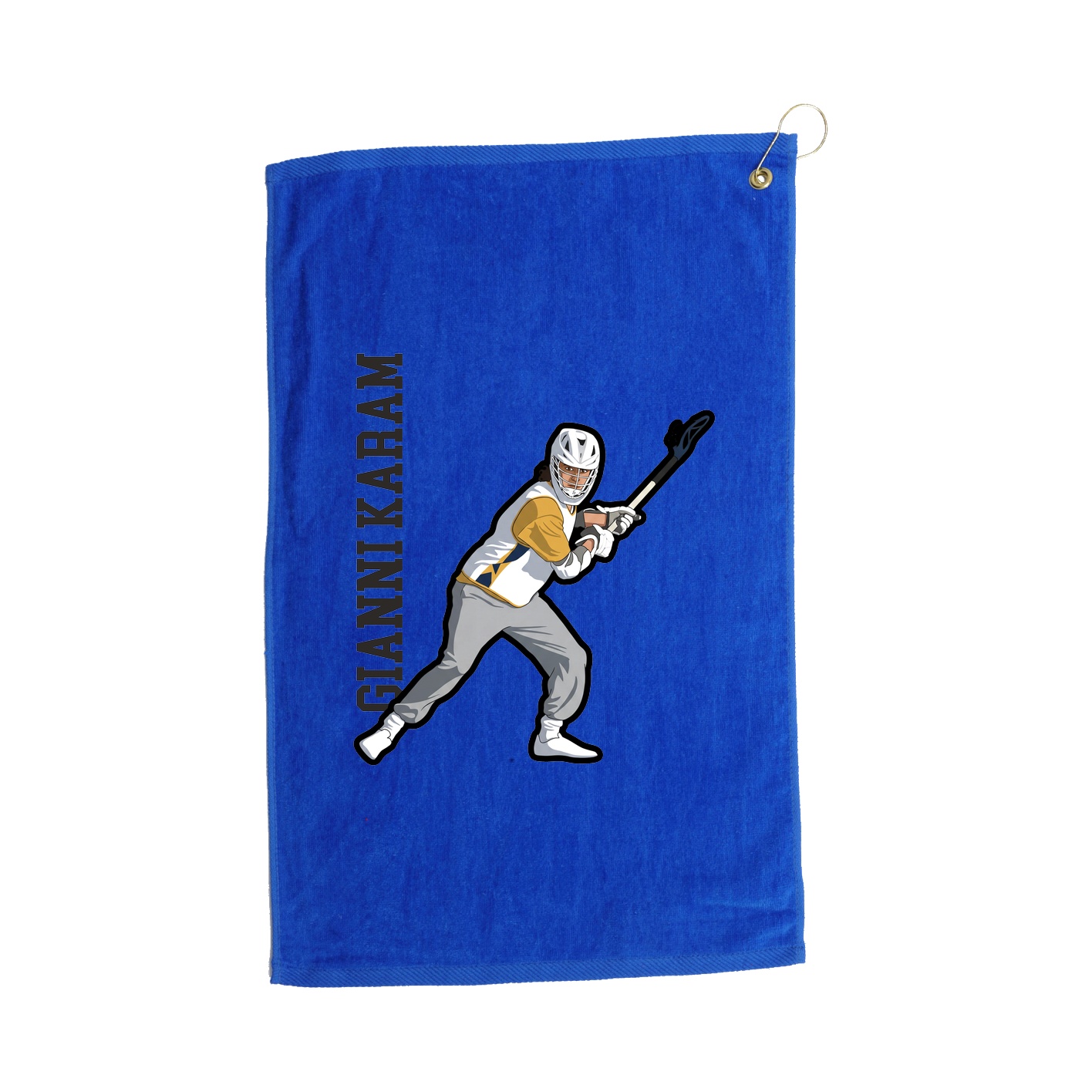 Golf Towel — Name Vertical in Royal