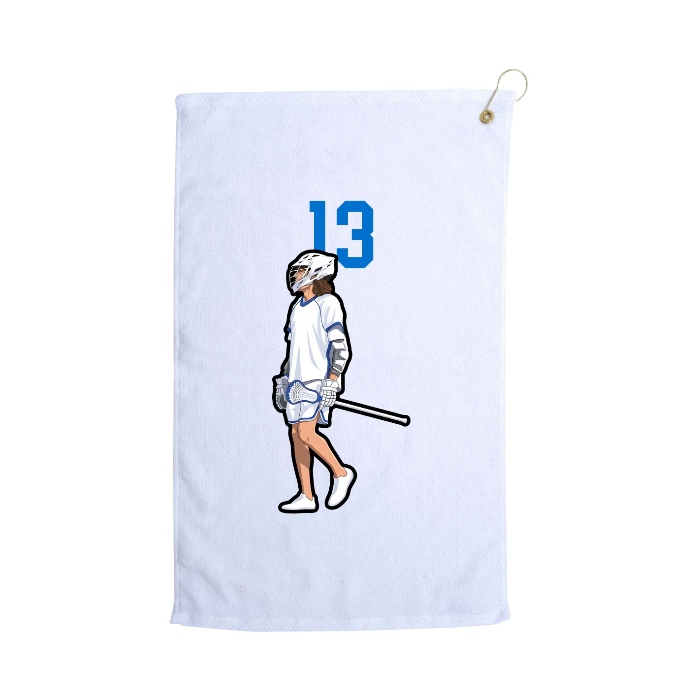 Golf Towel — Number Top in White