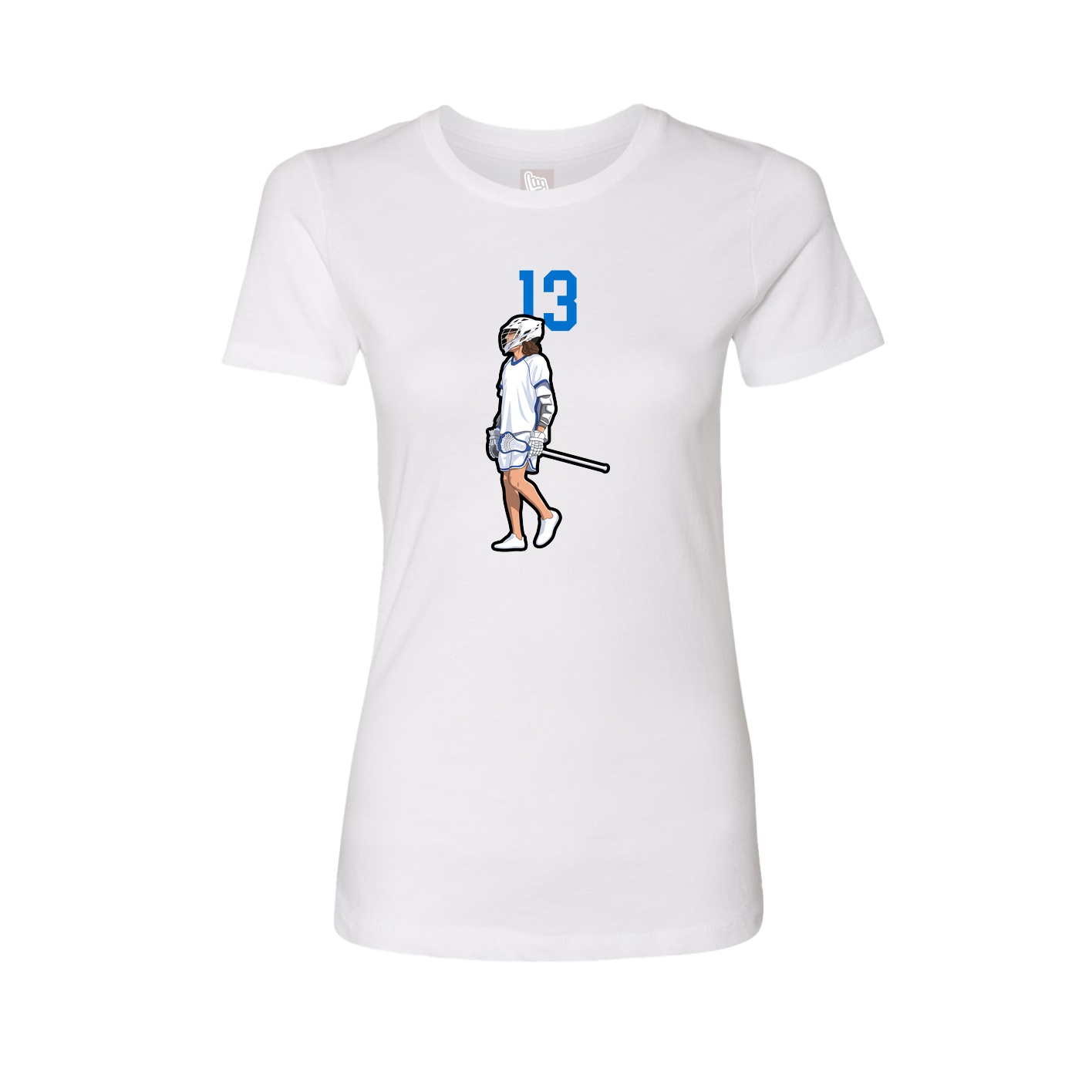 Fitted Women's Tee — Number Top in White