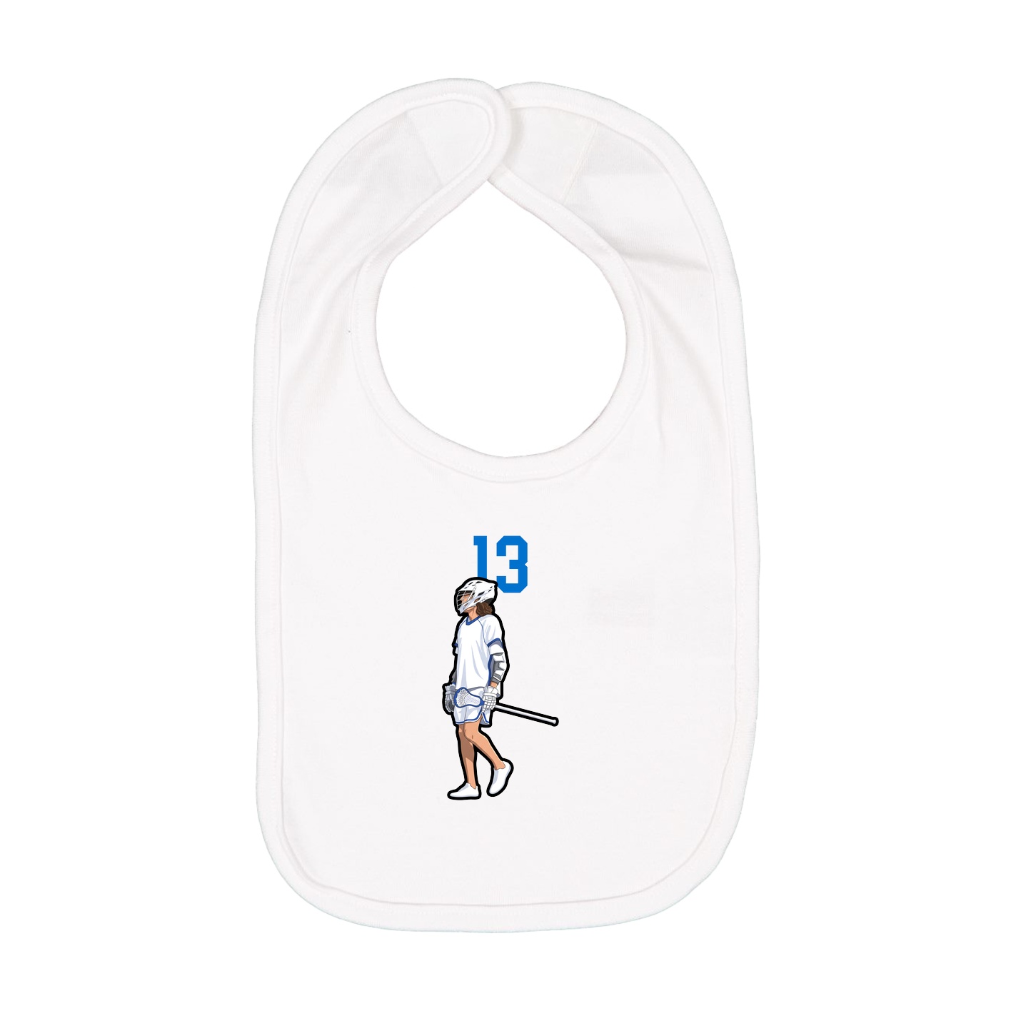 Infant Bib — Number Top in White