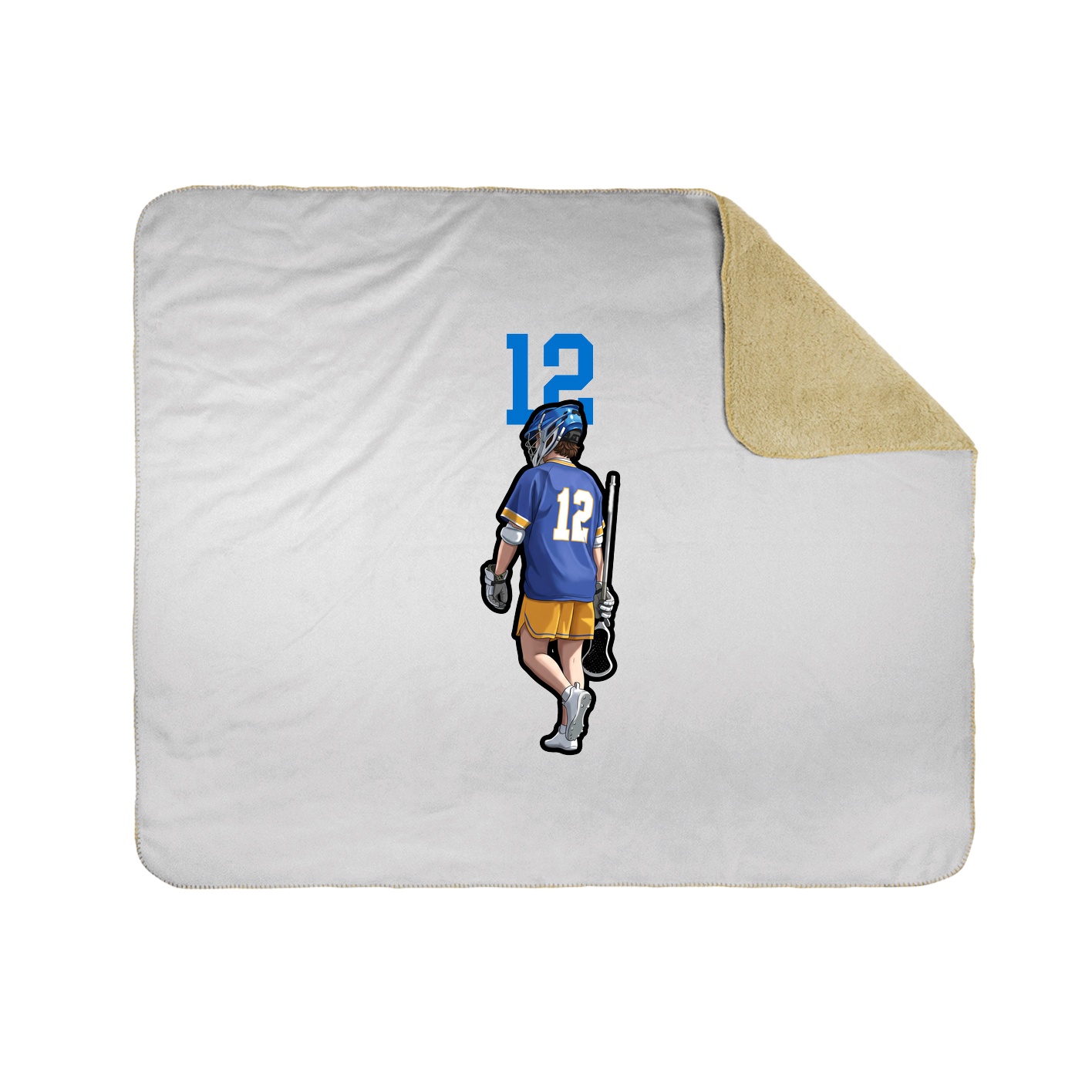 Throw Blanket — Number Top in White