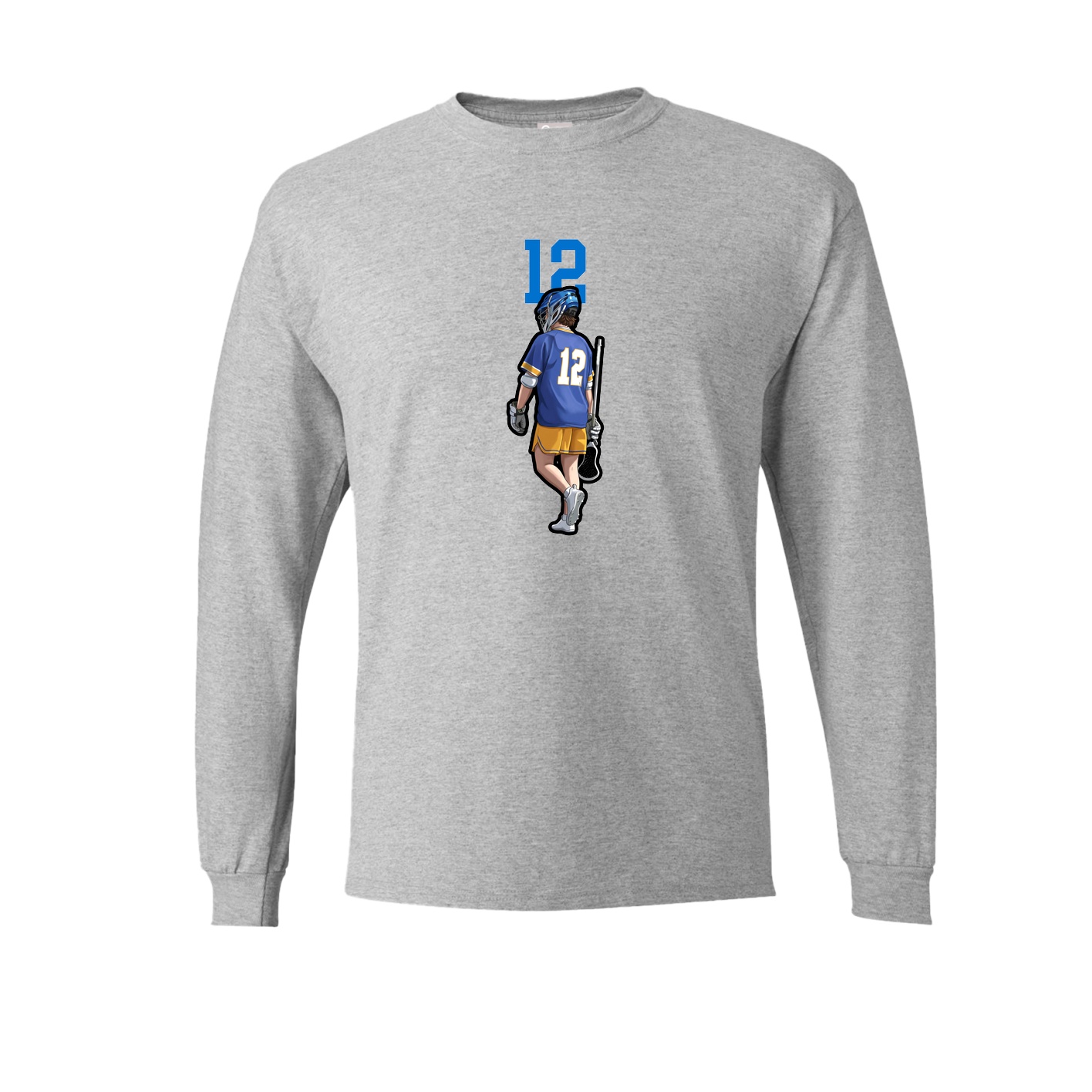 Long Sleeve Tee — Number Top in Grey