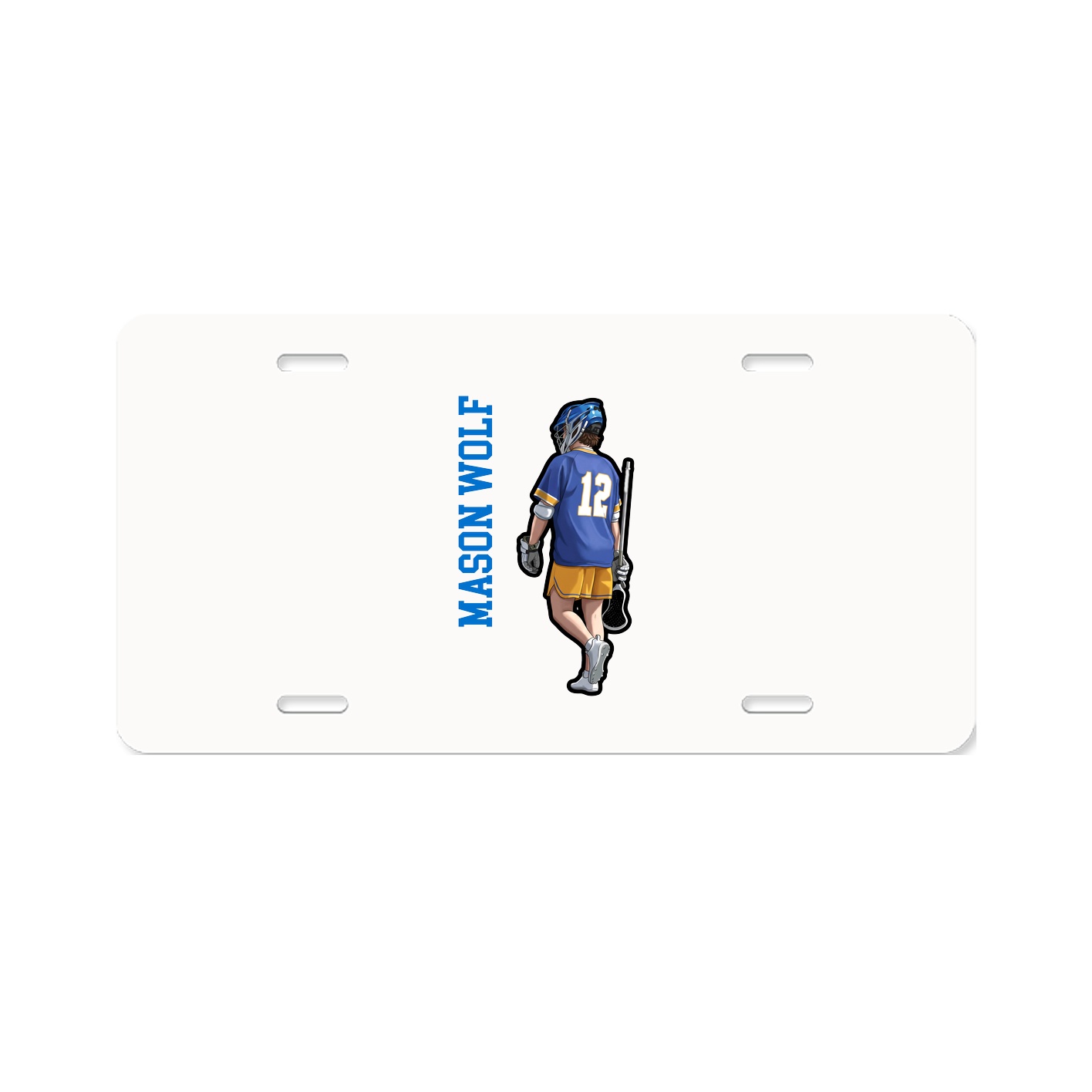 License Plate — Name Vertical in Classic