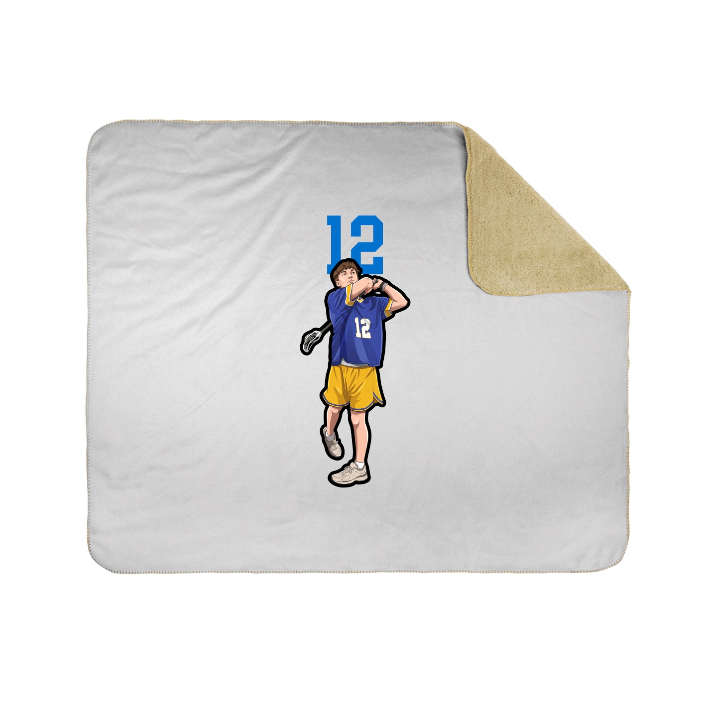 Throw Blanket — Number Top in White