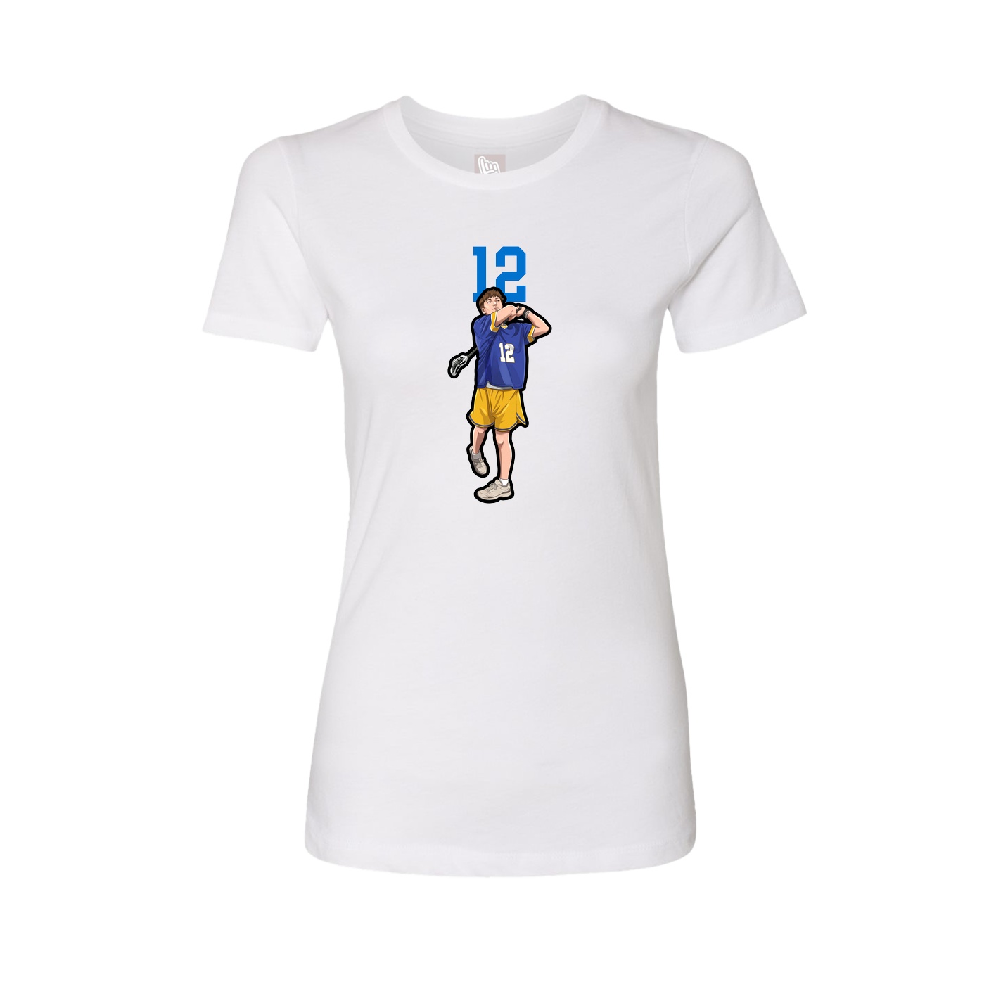 Womens Tee — Number Top in White