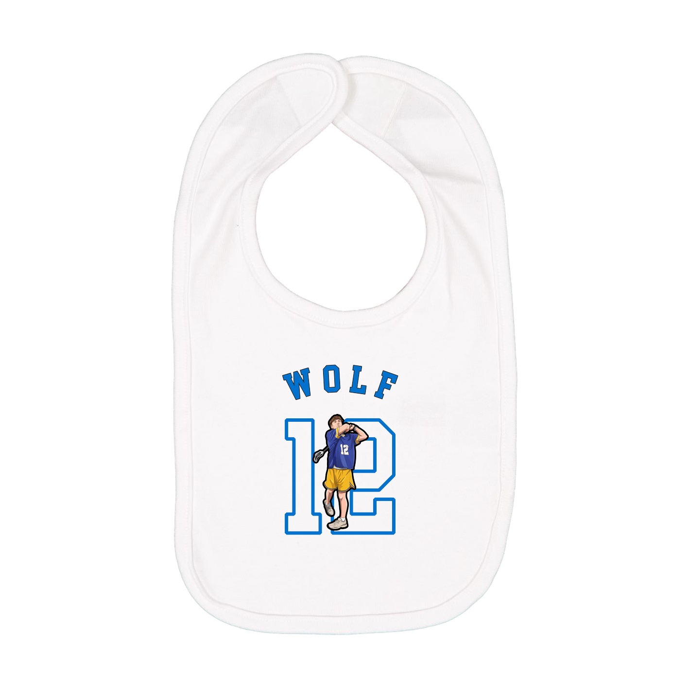 Infant Bib — Shirsey Arch in White
