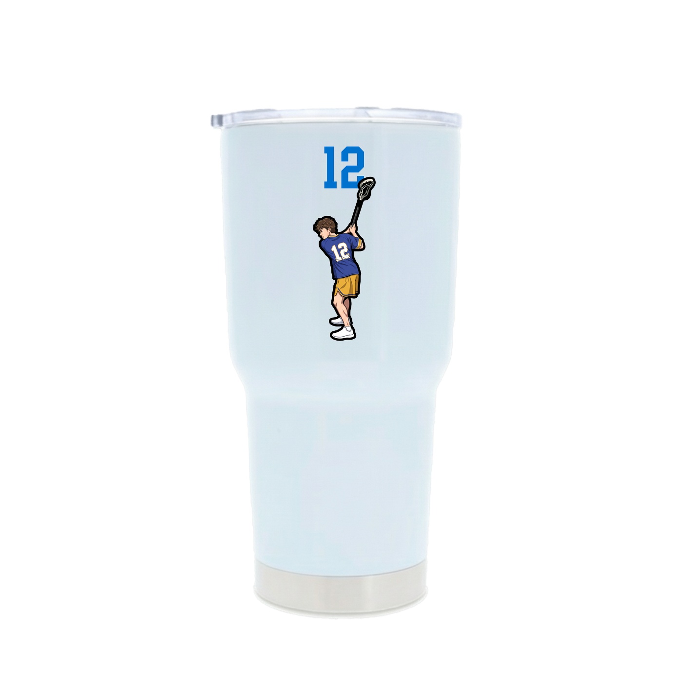 30oz Stainless Steel Tumbler — Number Top in White