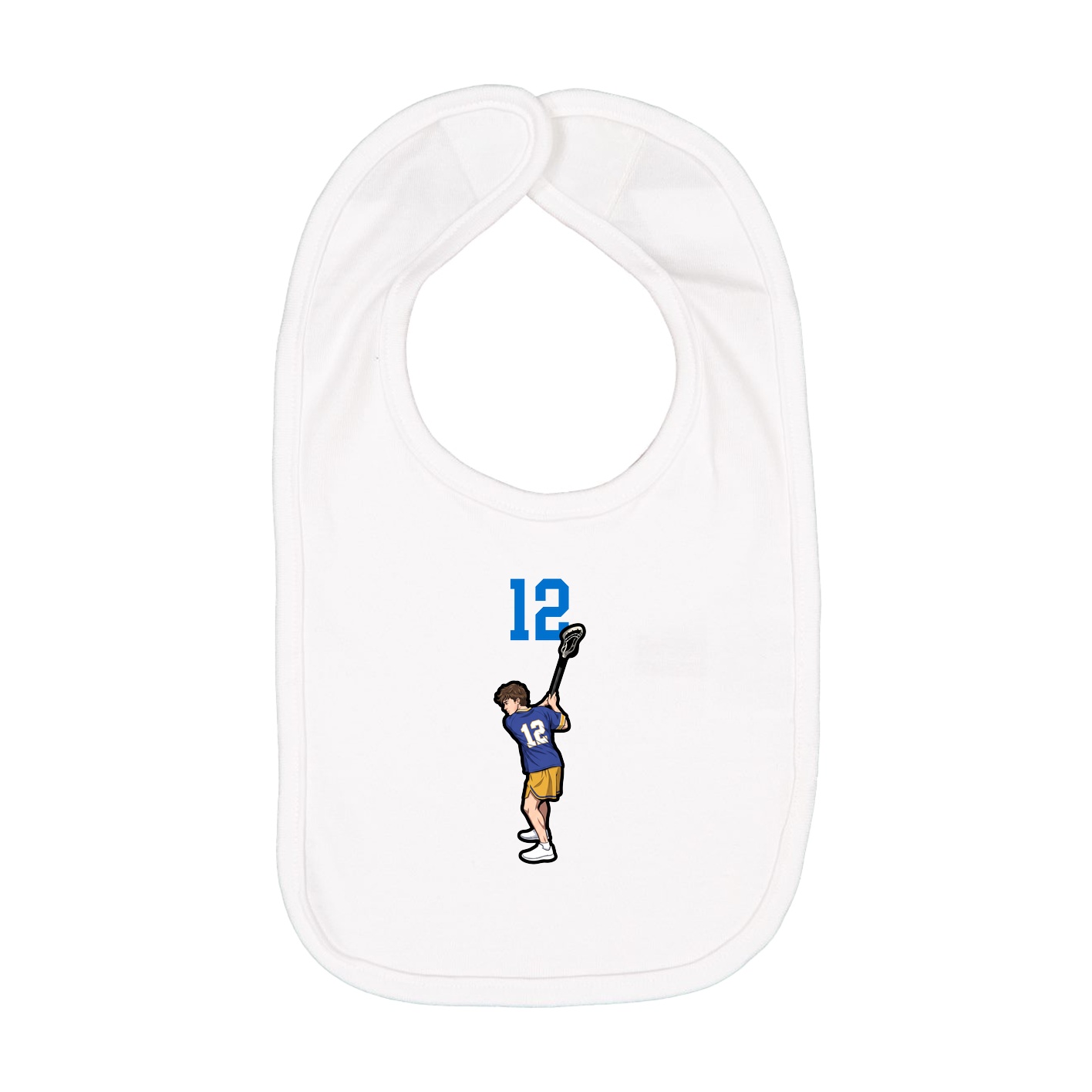 Infant Bib — Number Top in White