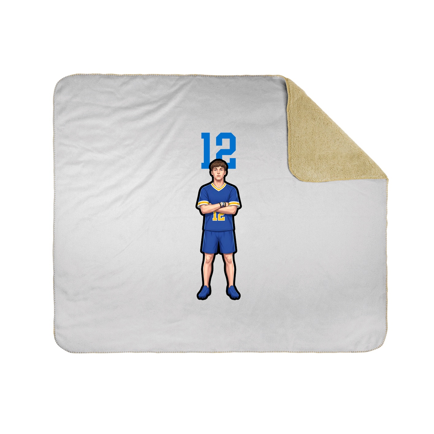 Throw Blanket — Number Top in White