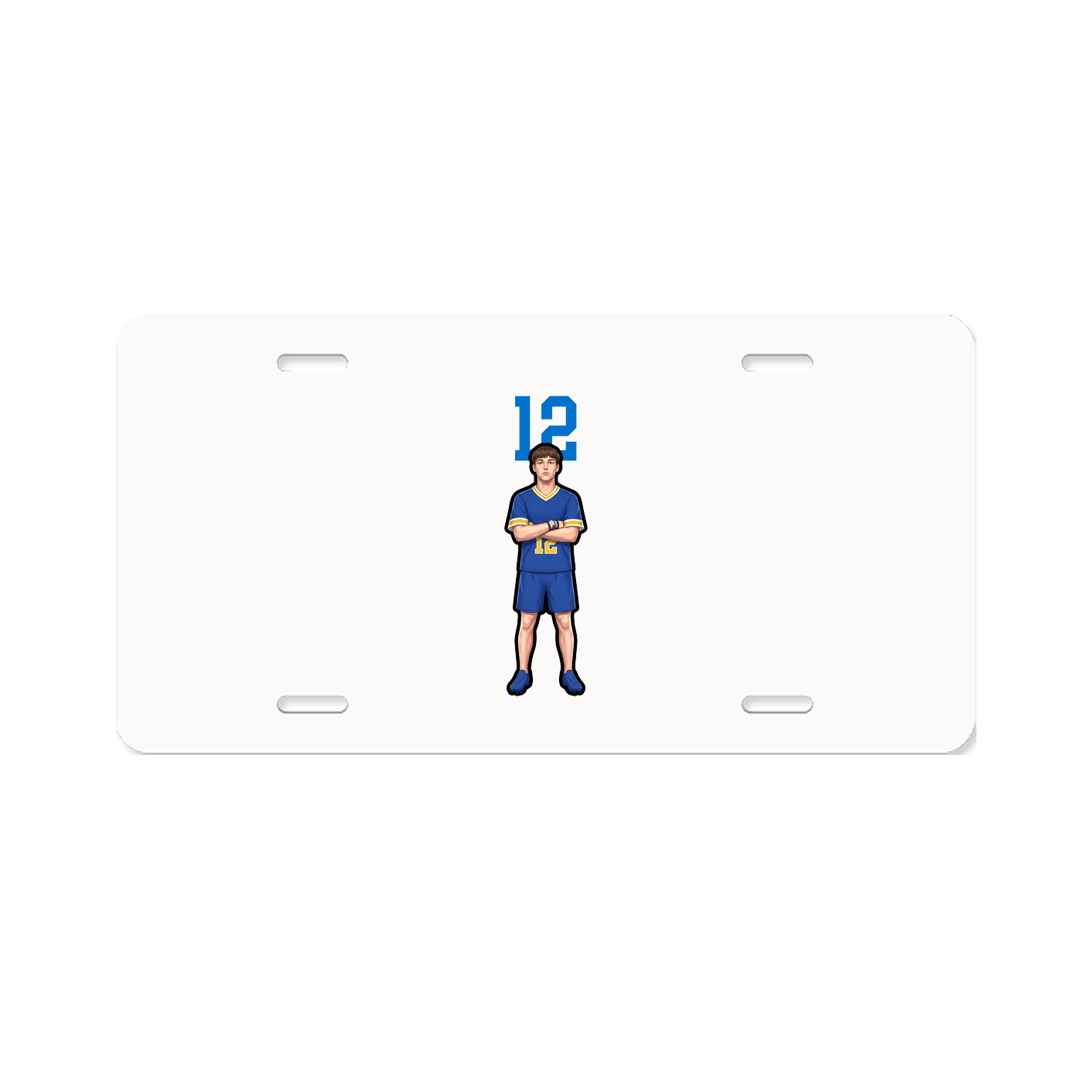 License Plate — Number Top in Classic