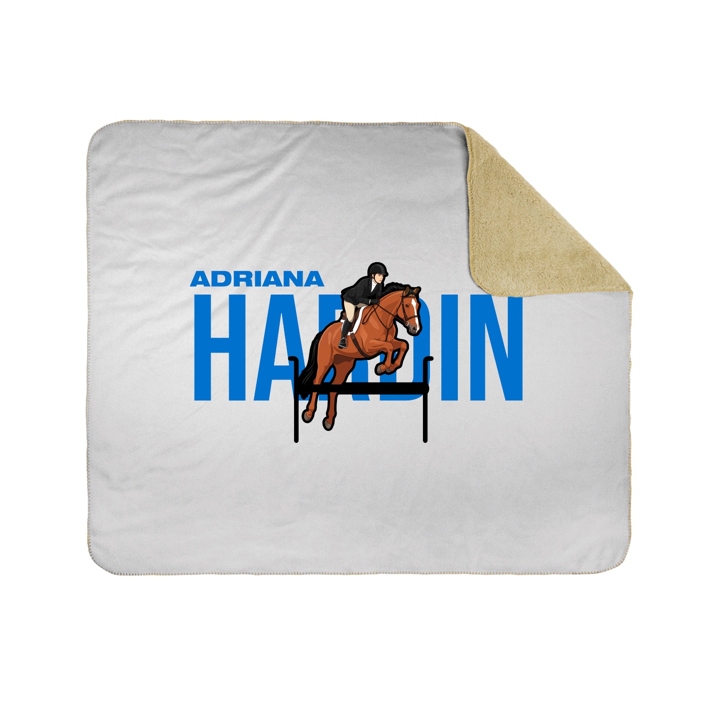 Throw Blanket — Player Name in White