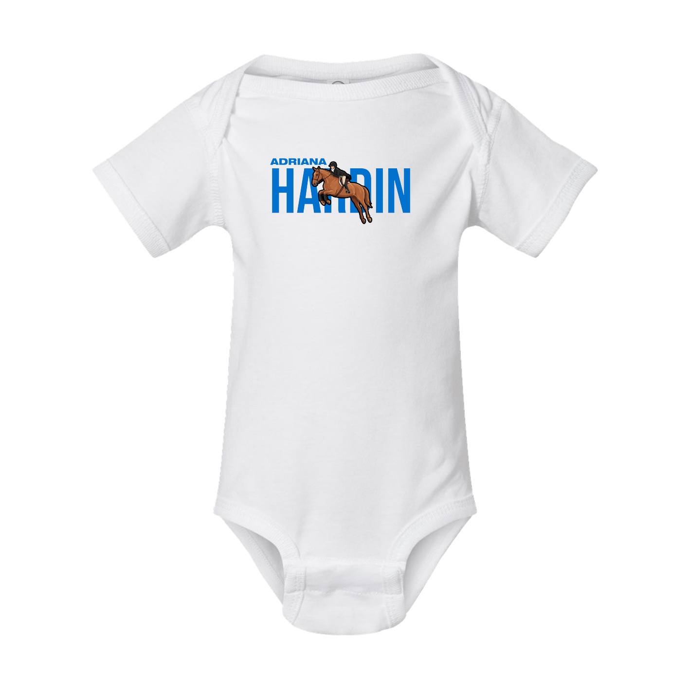 Baby Onesie — Player Name in White